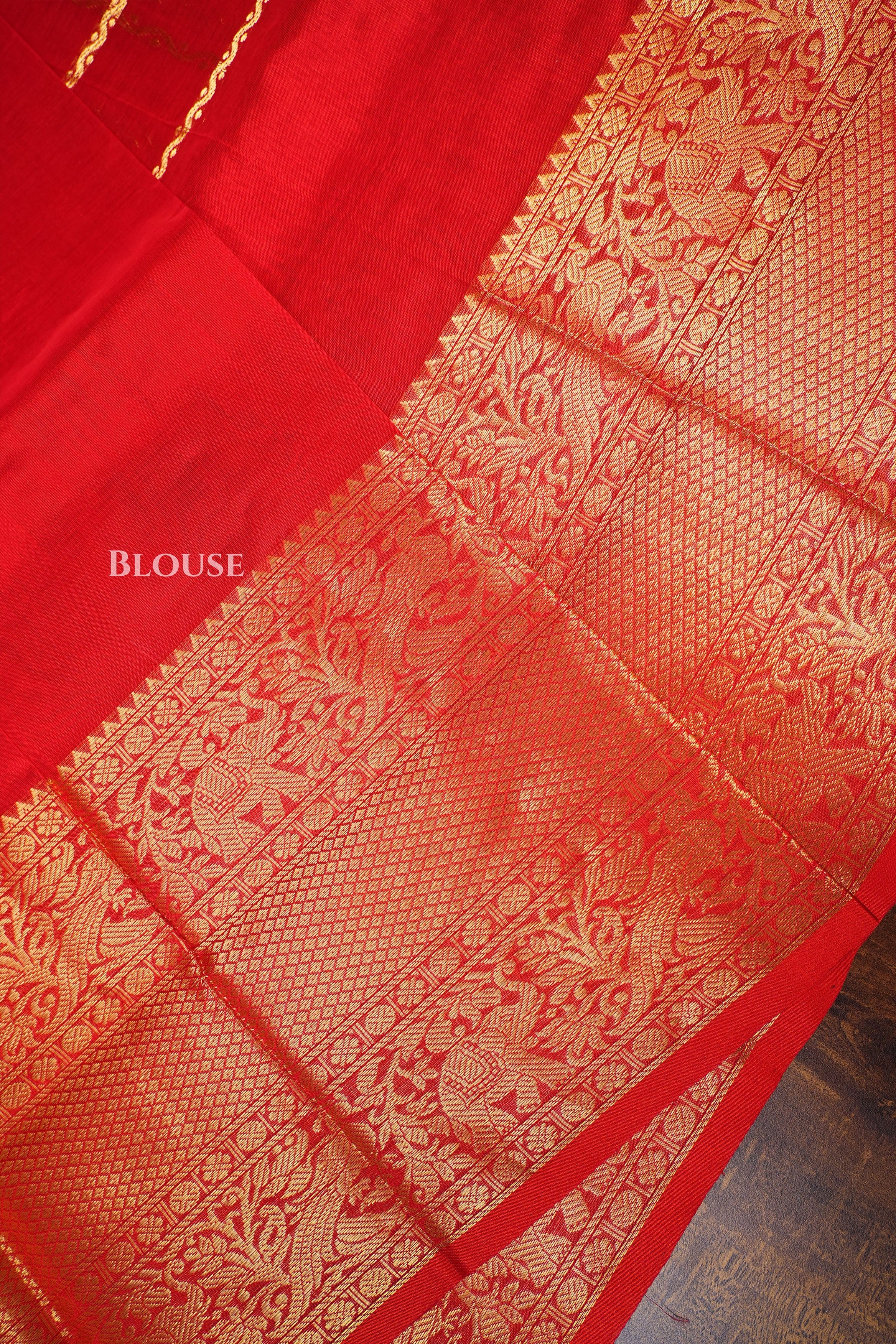 Chilly Red Pure Silk Cotton Saree