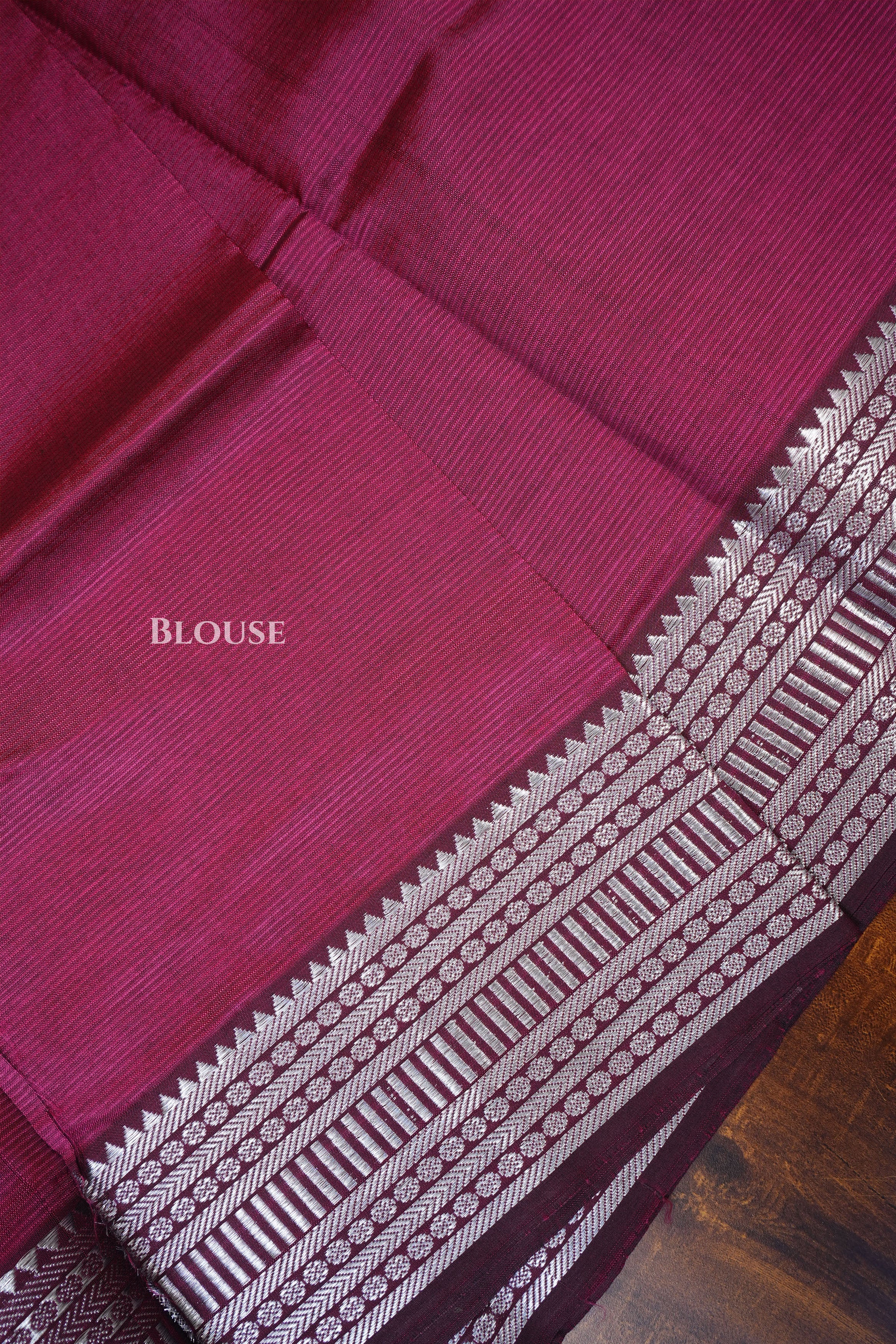 Maroon Mangalgiri Saree