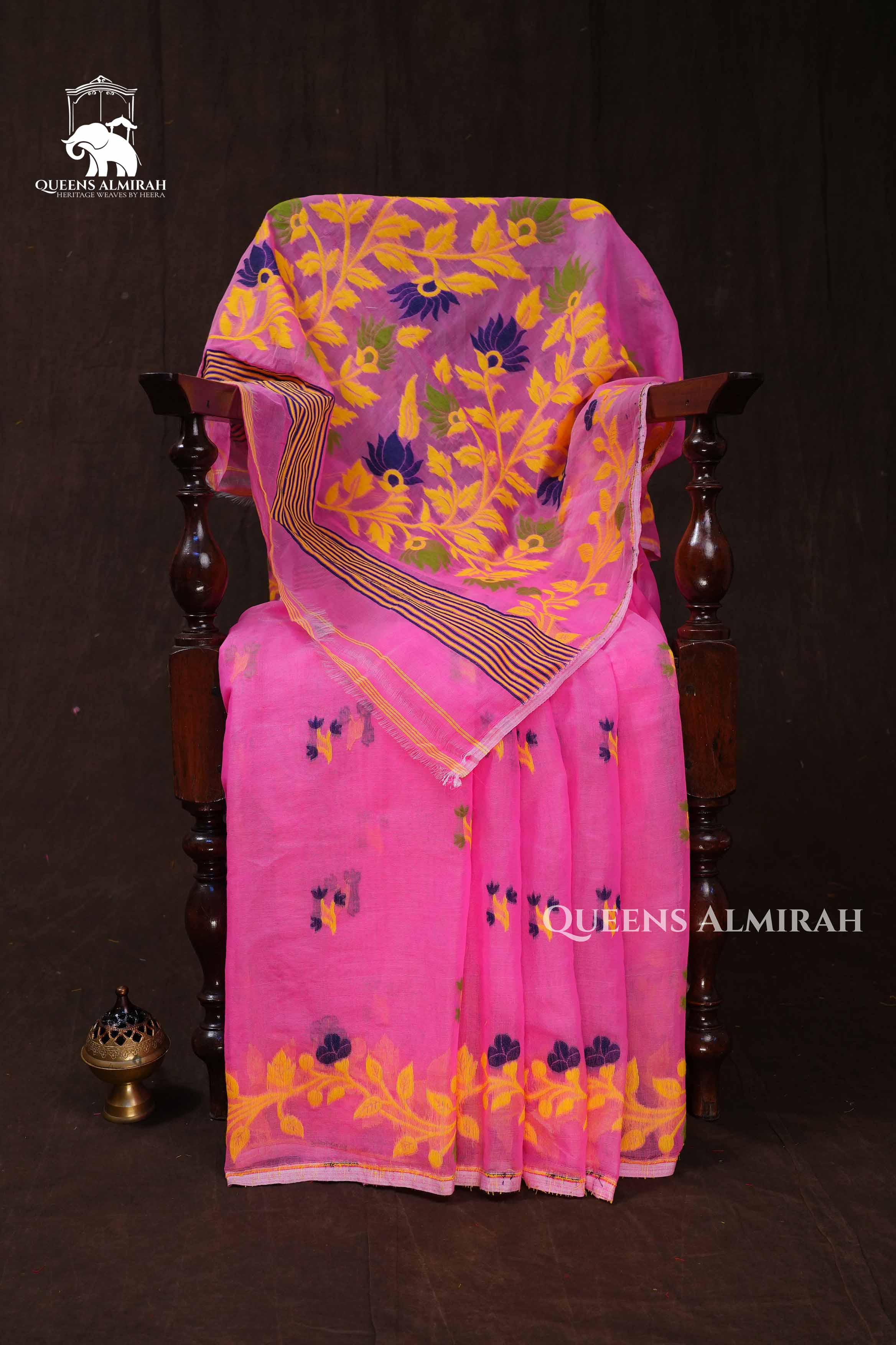 Pink Jamdani Cottoon Saree