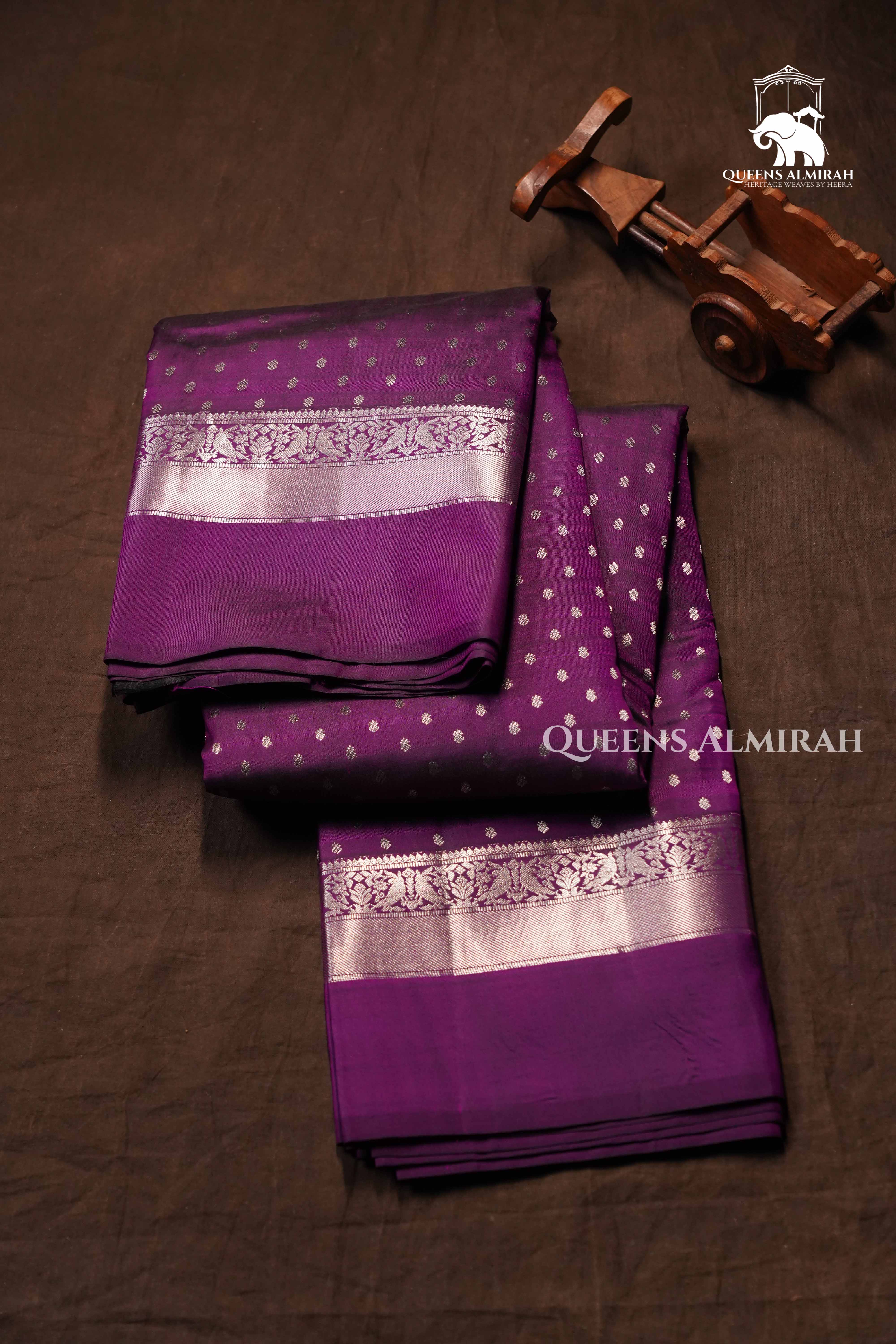 Purple Pure kanchivaram Silk Saree