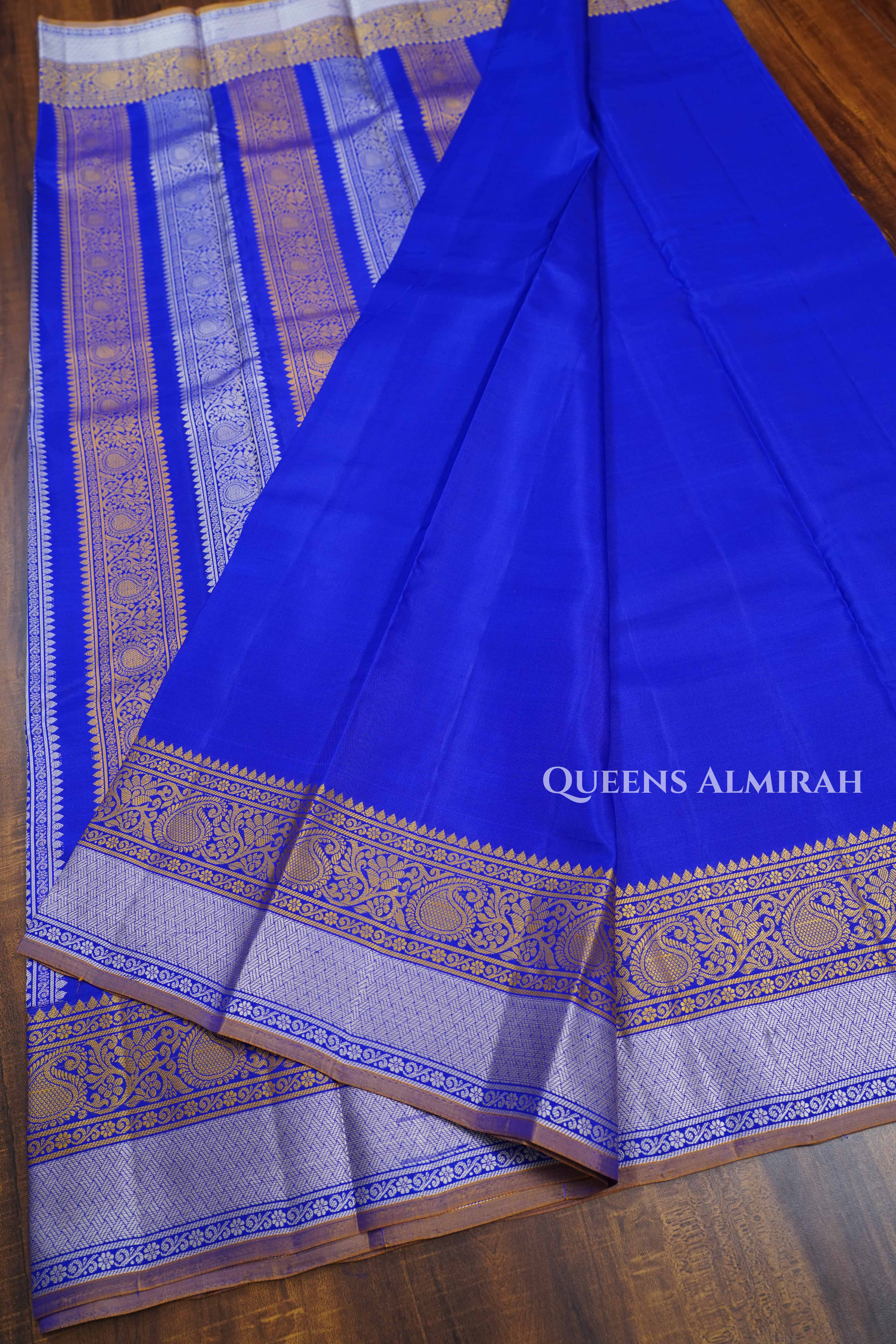 Royal Blue Pure Kanchivaram Silk Saree