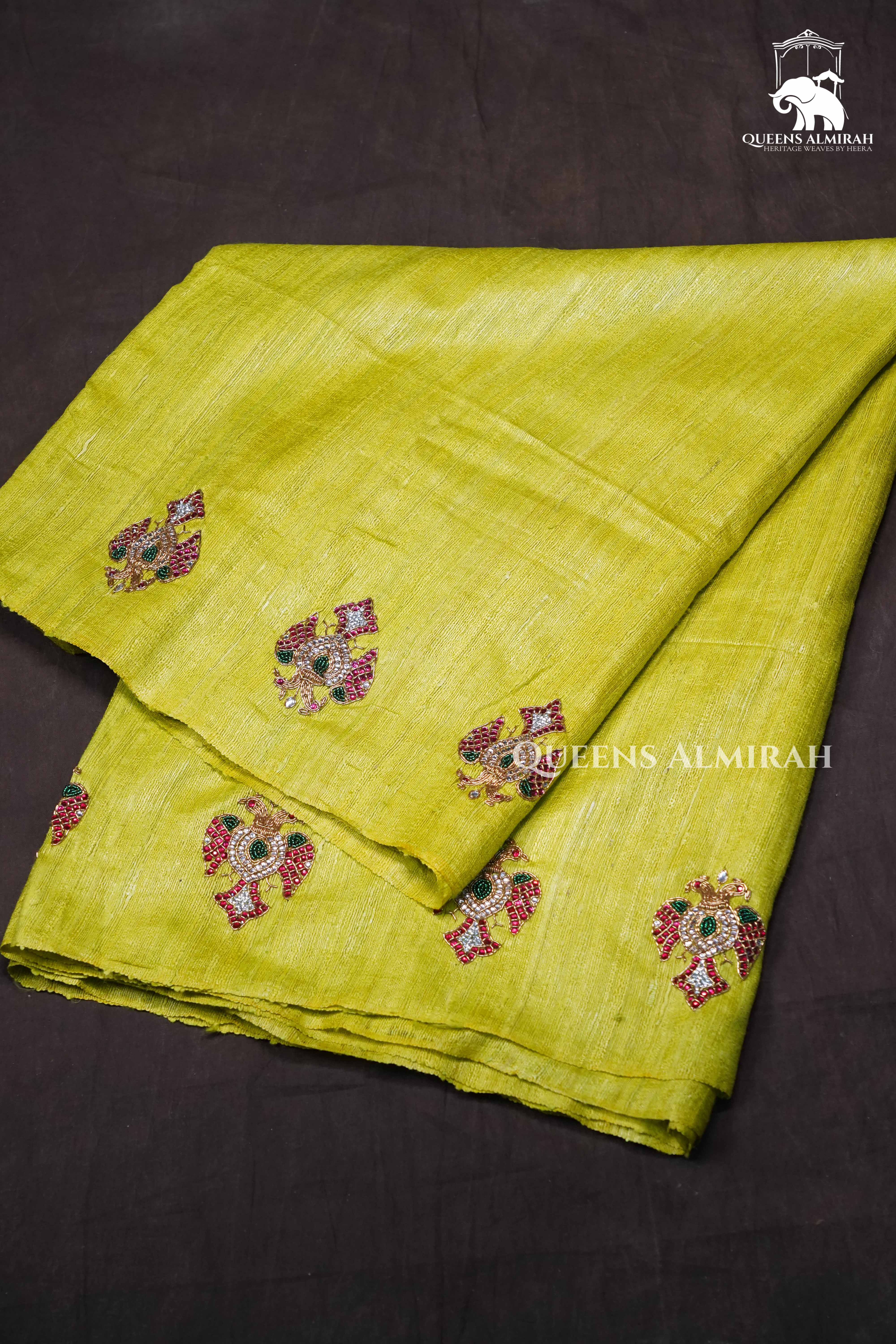 Ganda Berunda Pure Tussar Silk Saree