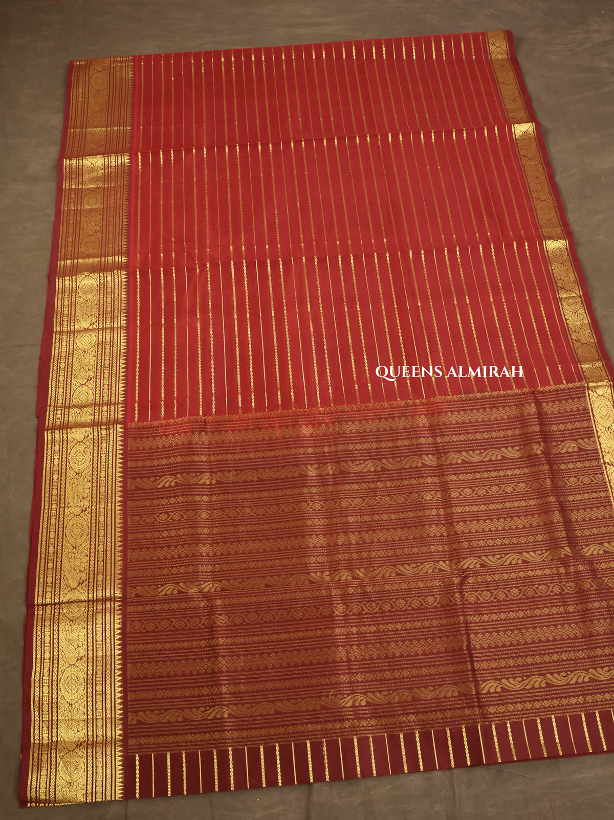 Maroon Pure Silk Cotton Saree