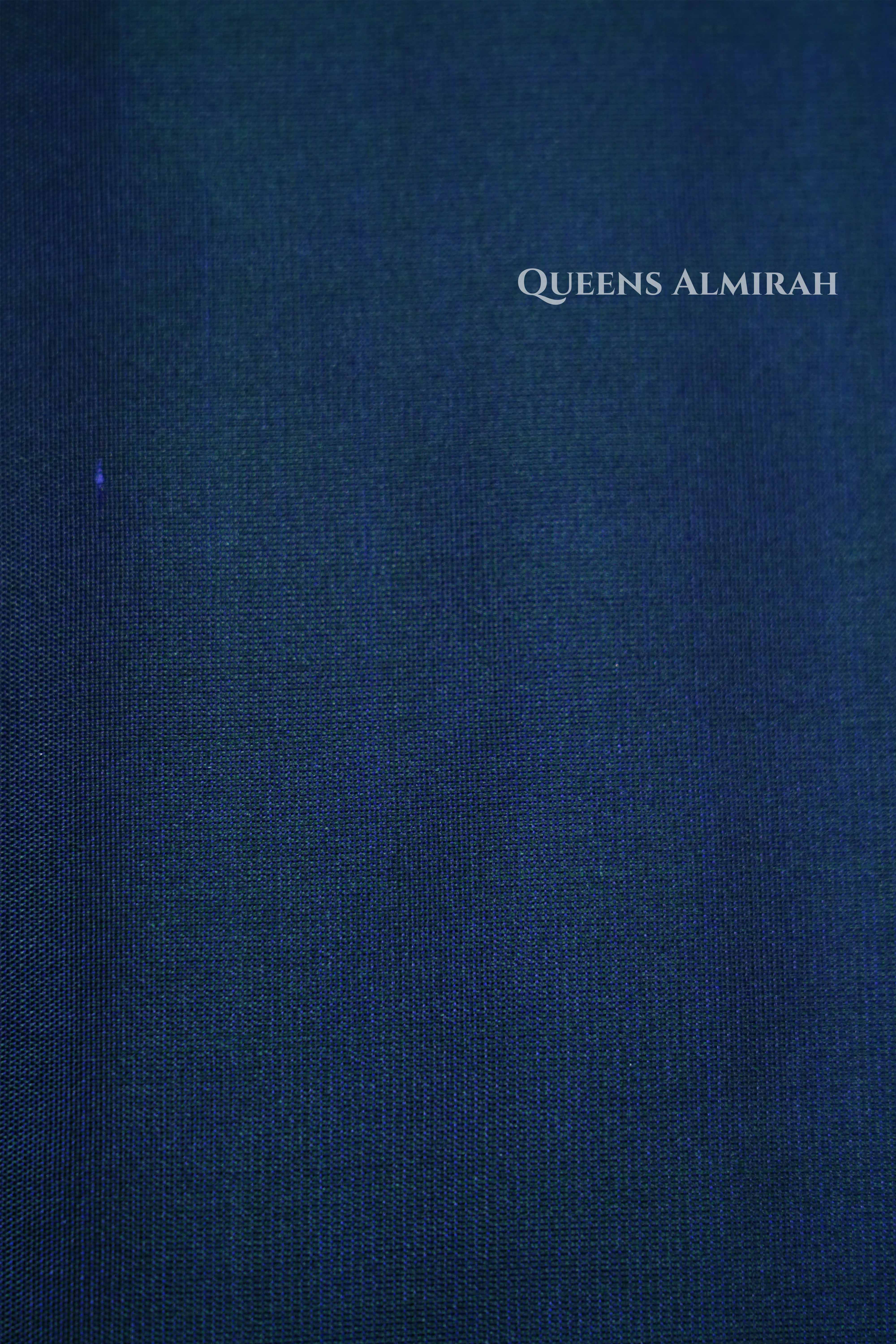 Dark Teal Blue Pure Soft Silk Saree