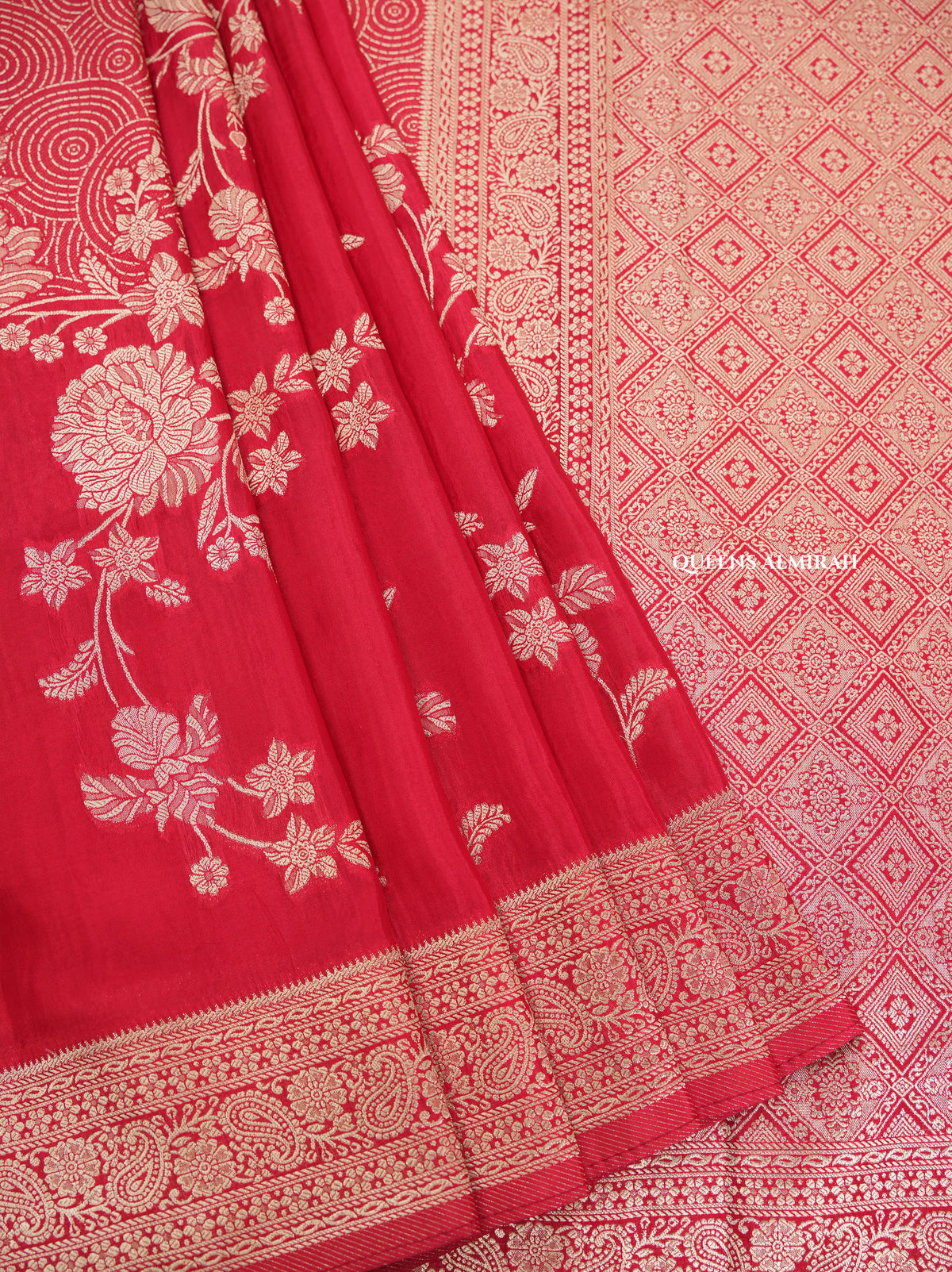Pink Banarasi Satin Silk Saree