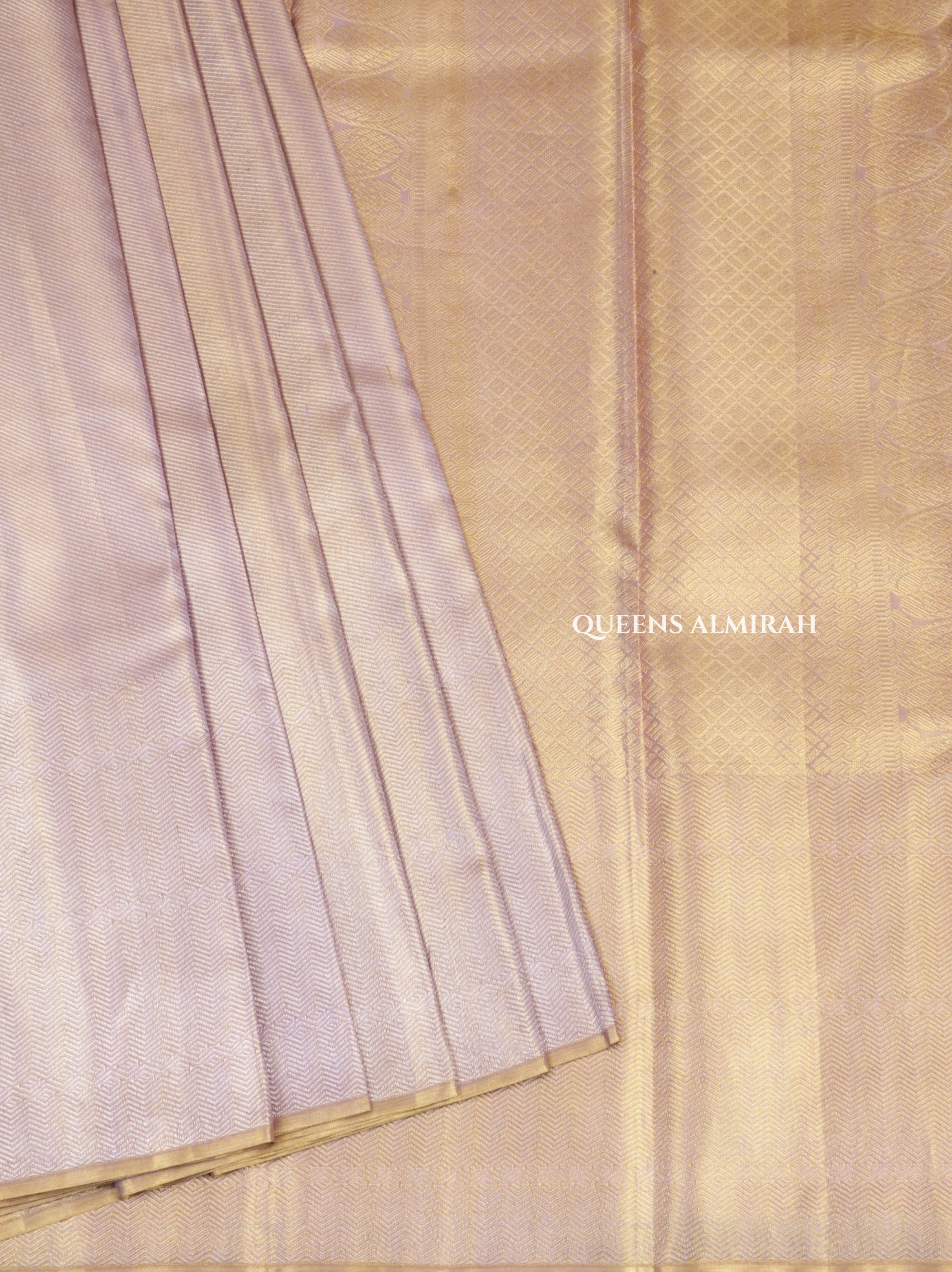 Golden With Silver Pure Kanchivaram Silk Saree