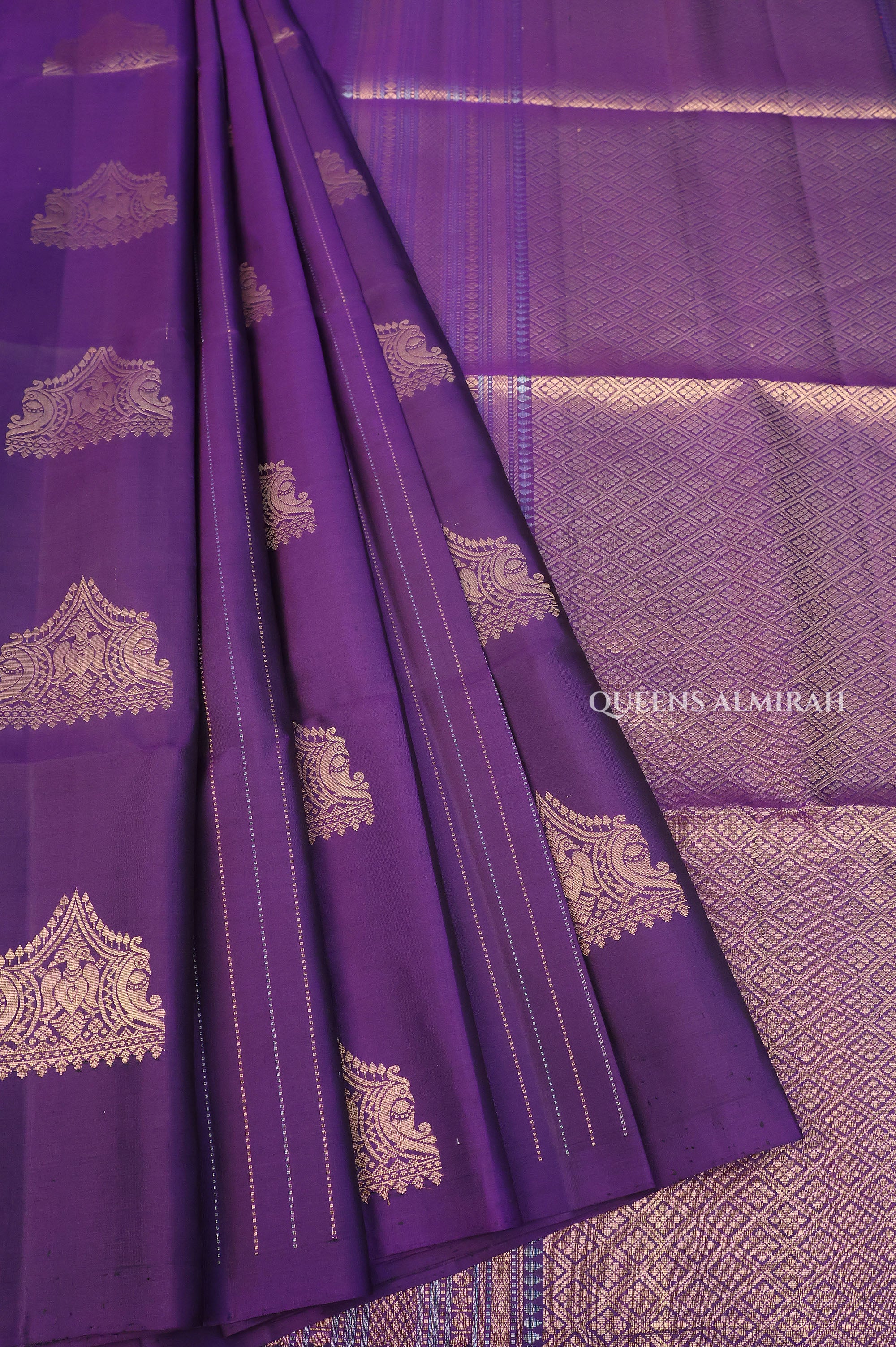 Purple Pure Soft Silk Saree
