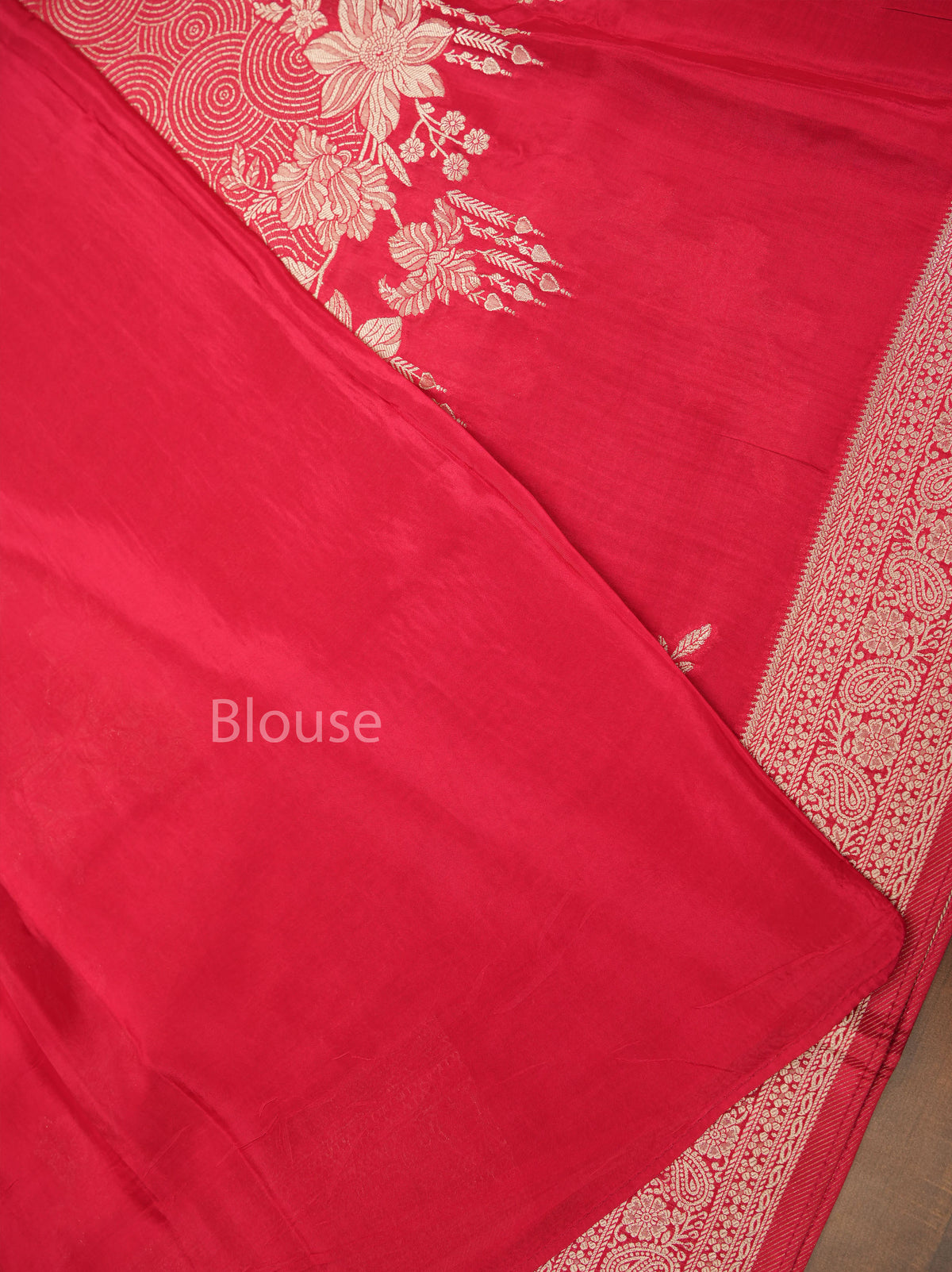 Pink Banarasi Satin Silk Saree