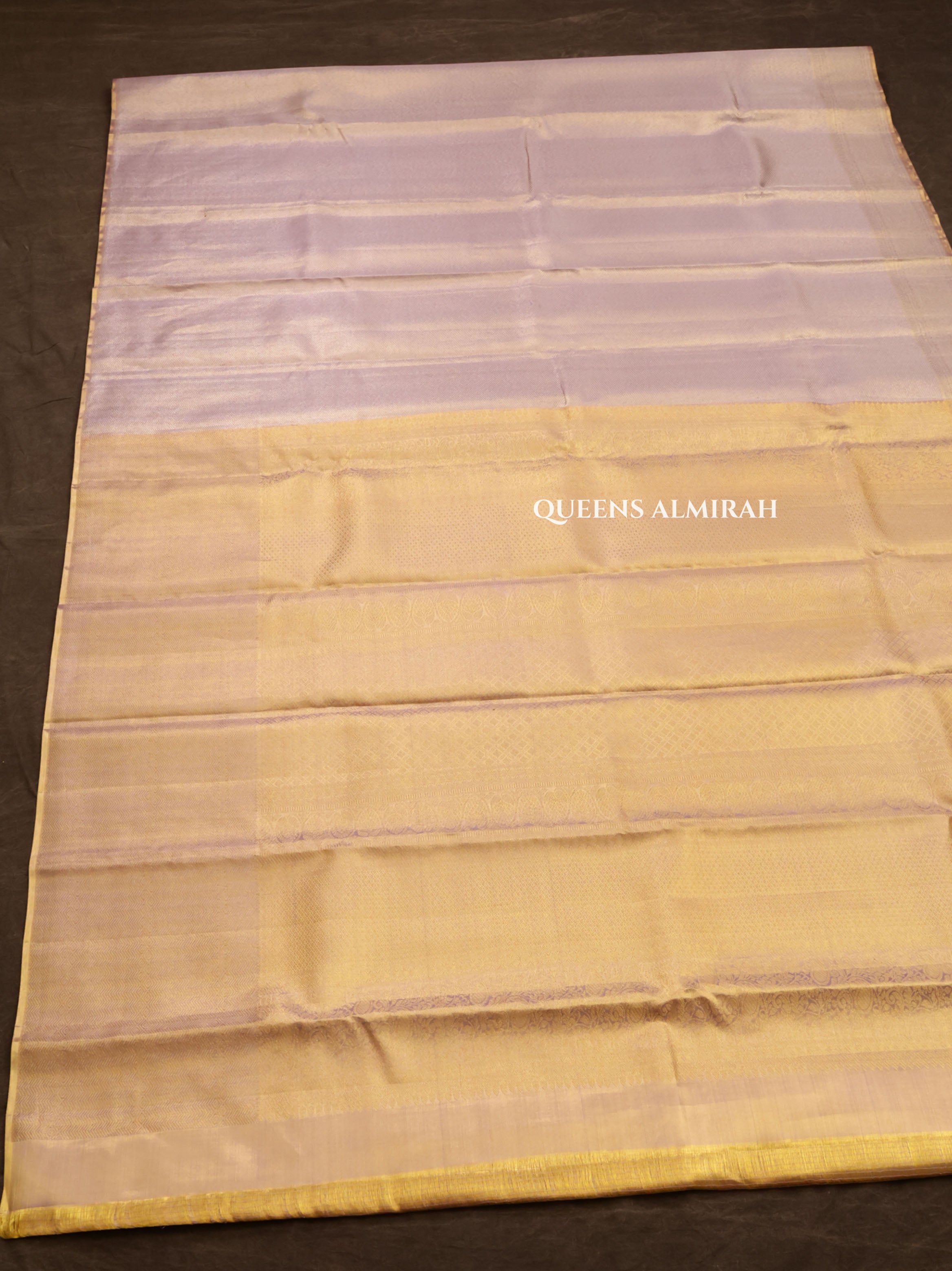 Golden With Silver Pure Kanchivaram Silk Saree