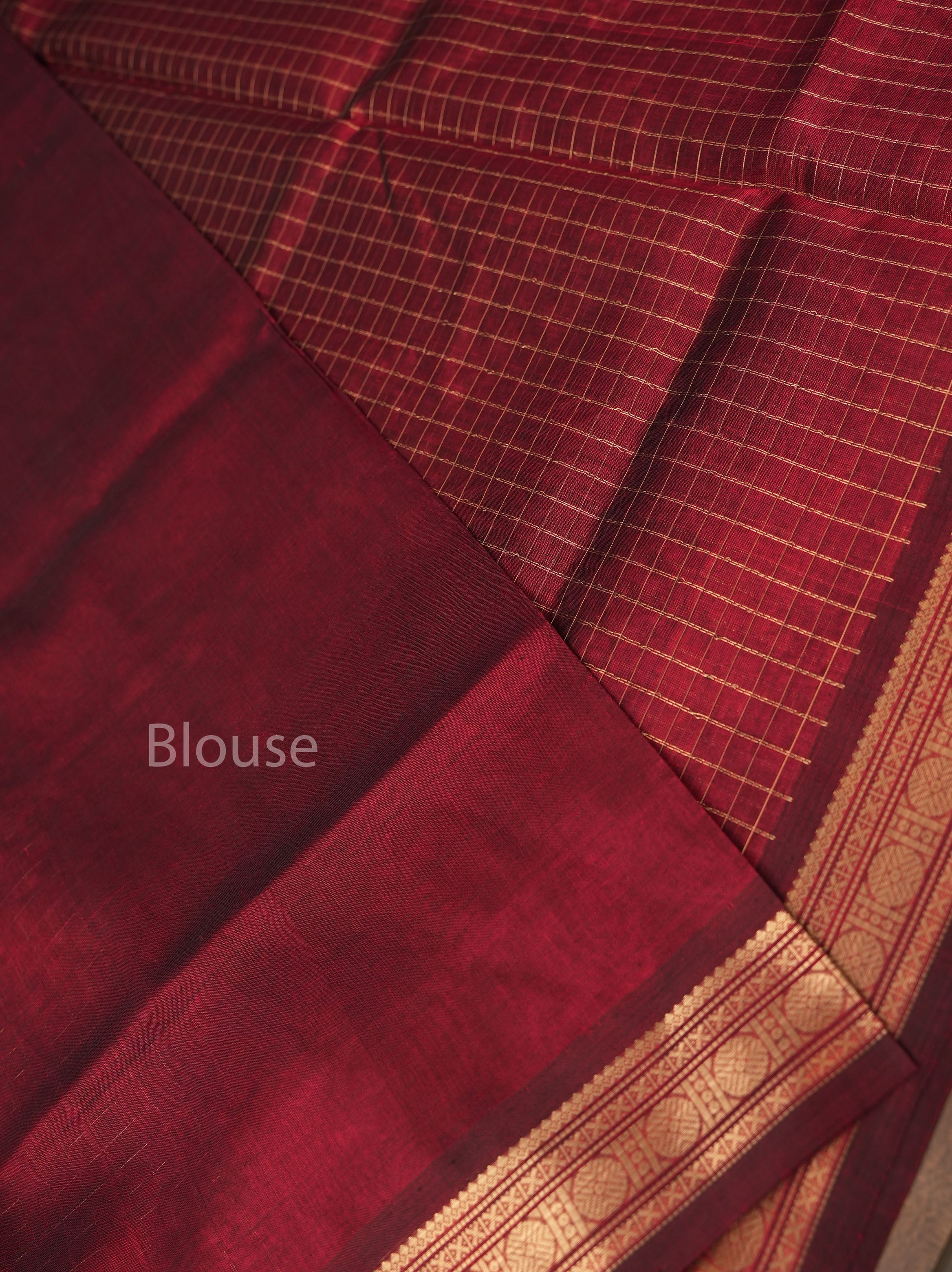 Araku Maroon Chettinad Silk Cotton Saree