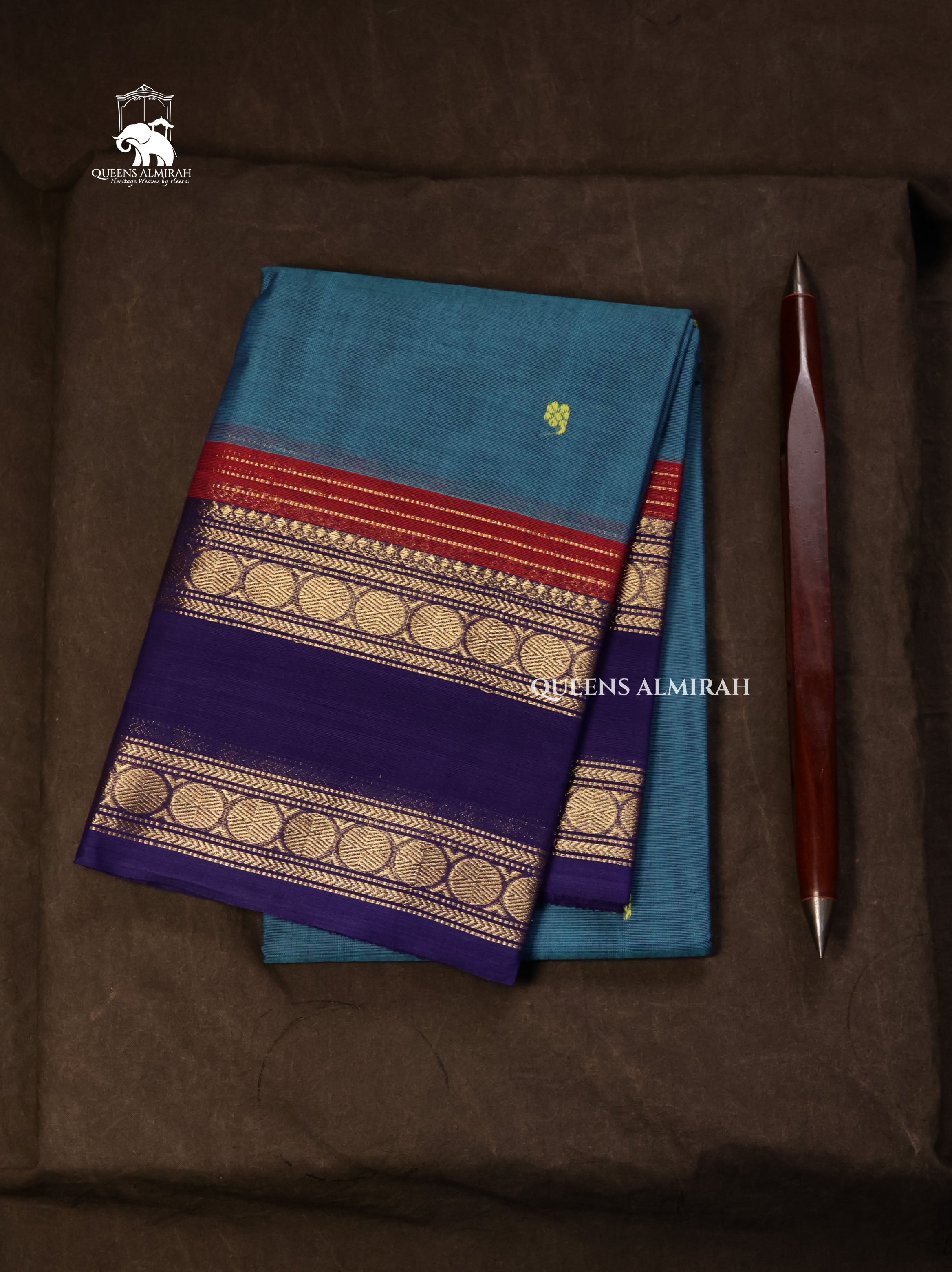 Blue Kanchi Cotton Saree