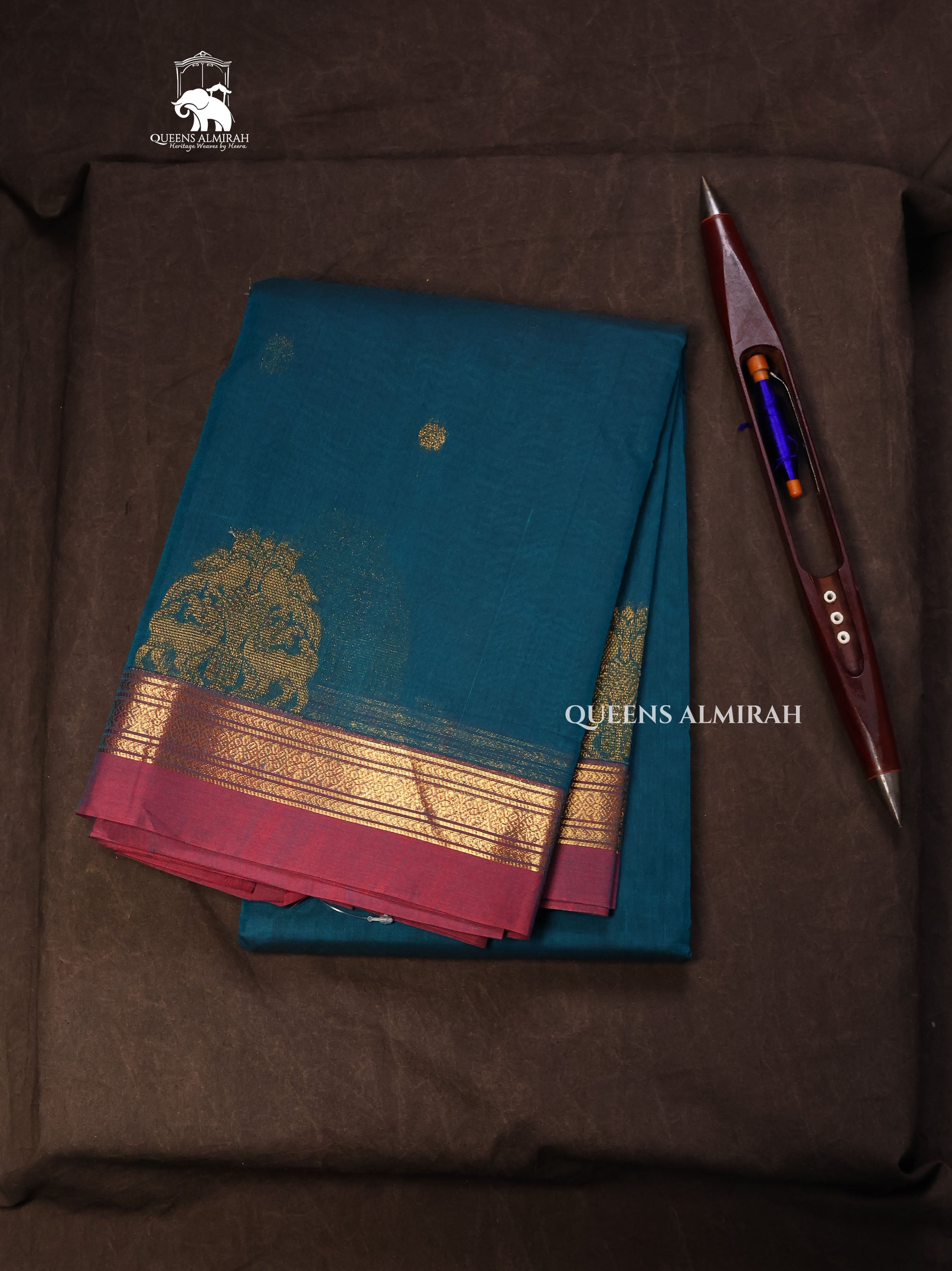 Blue Kanchi Cotton Saree