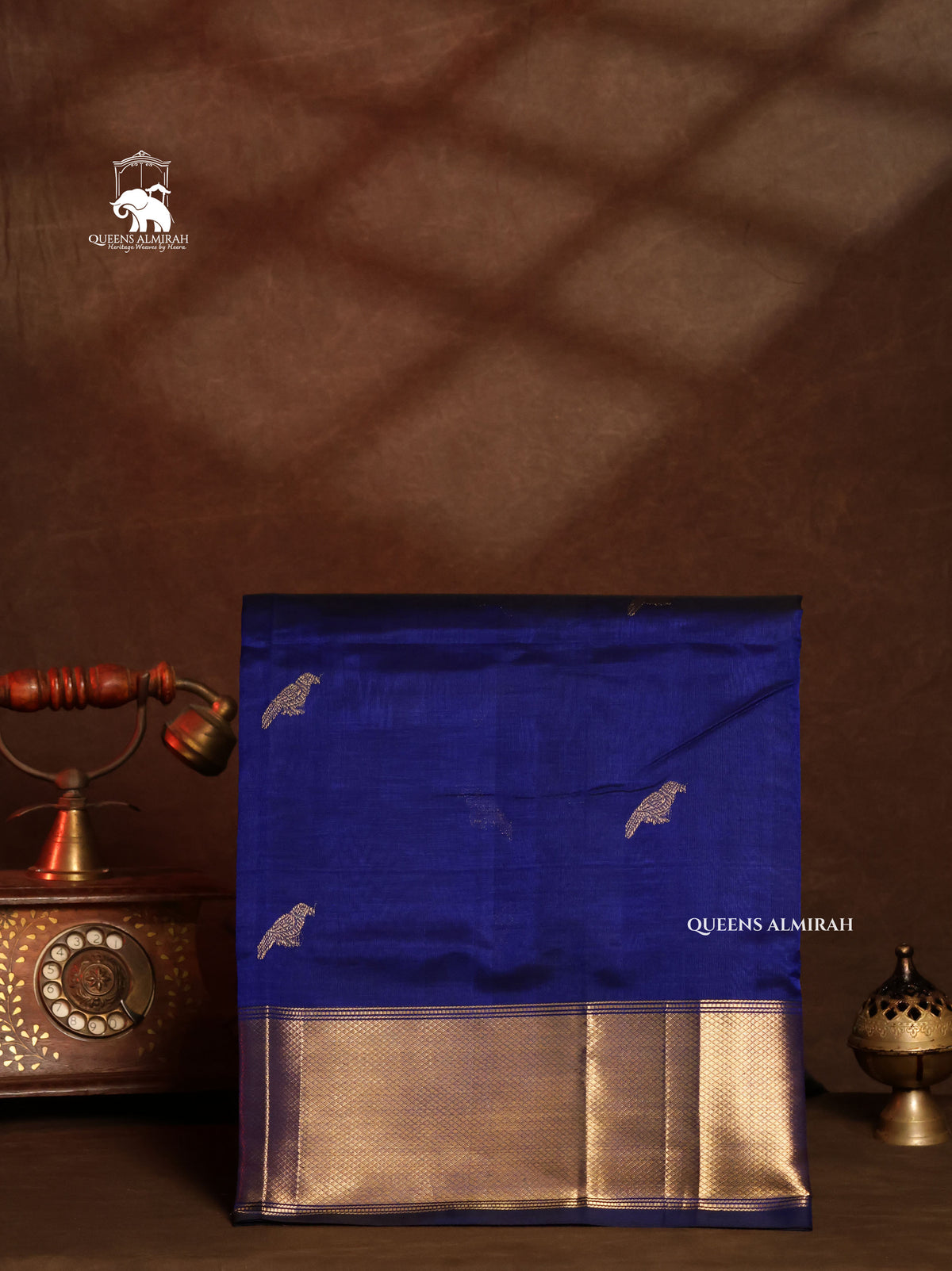 Dark Blue Chettinad Silk Cotton Saree