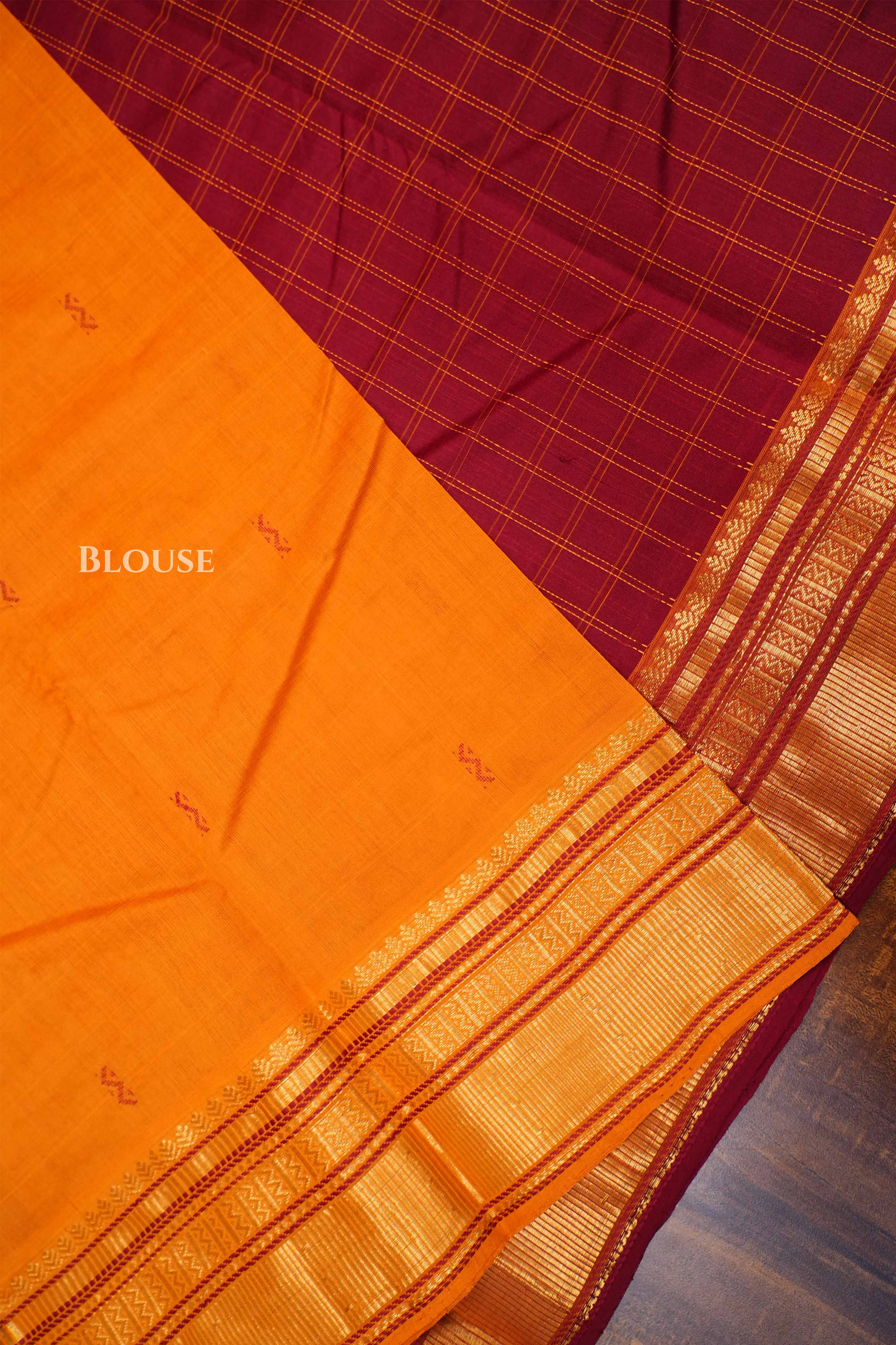 Maroon Budget Silk Cotton Saree