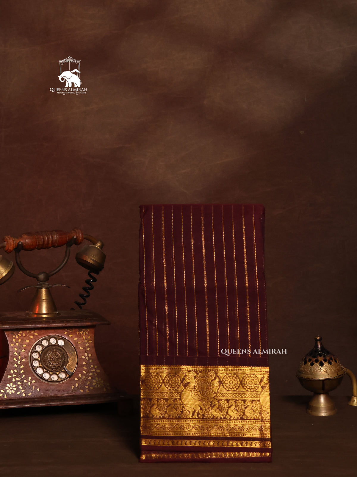 Brown Kanchi Cotton Saree