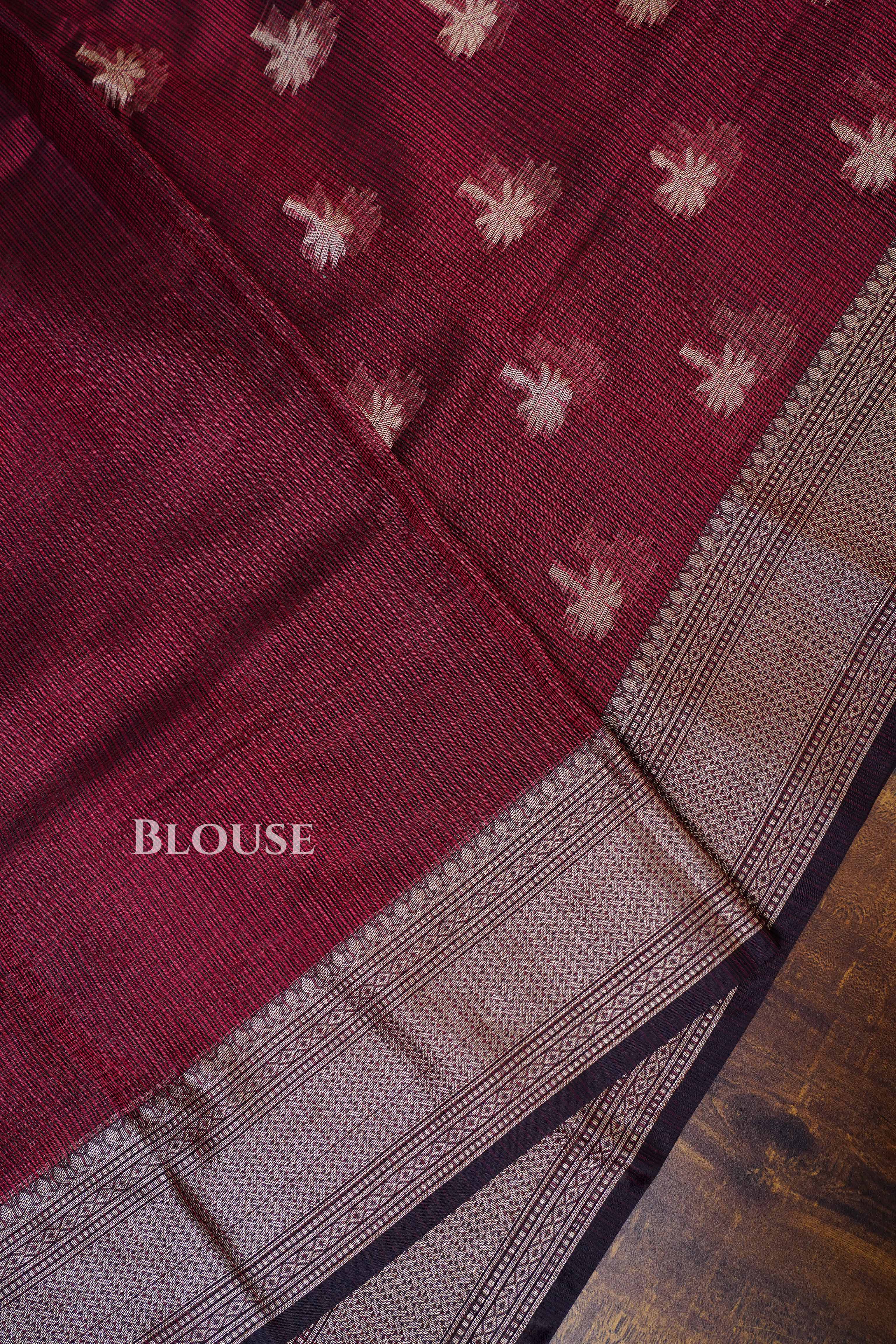 Maroon Pure Kota Silk Saree