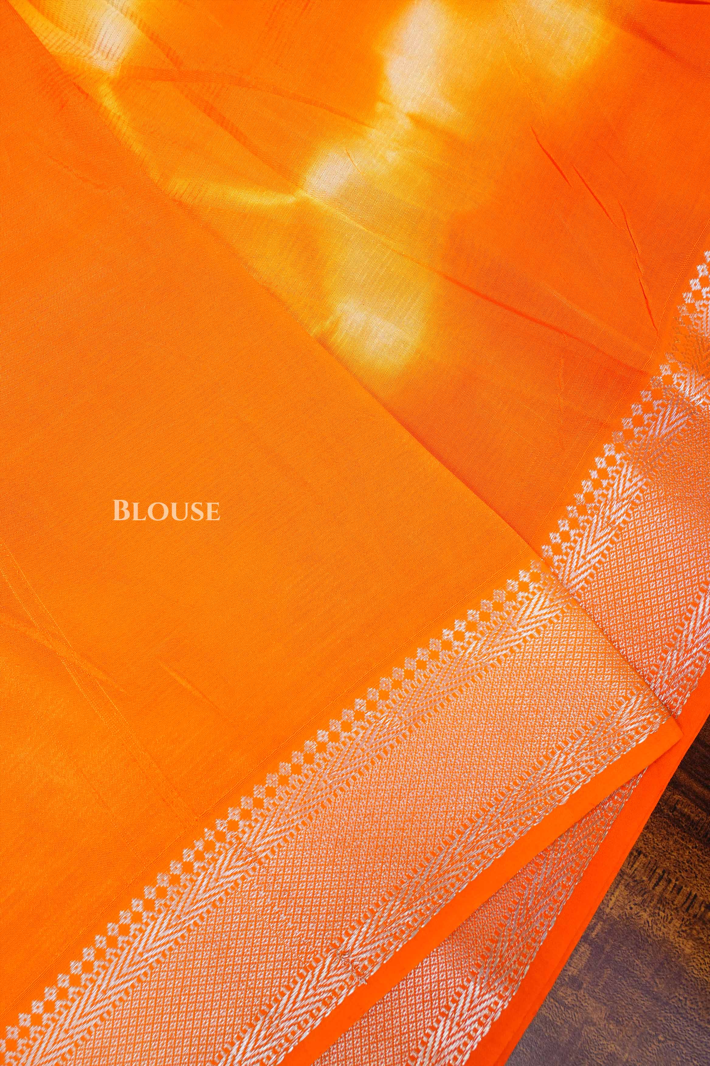 Orange Shibori Mangalgiri Saree
