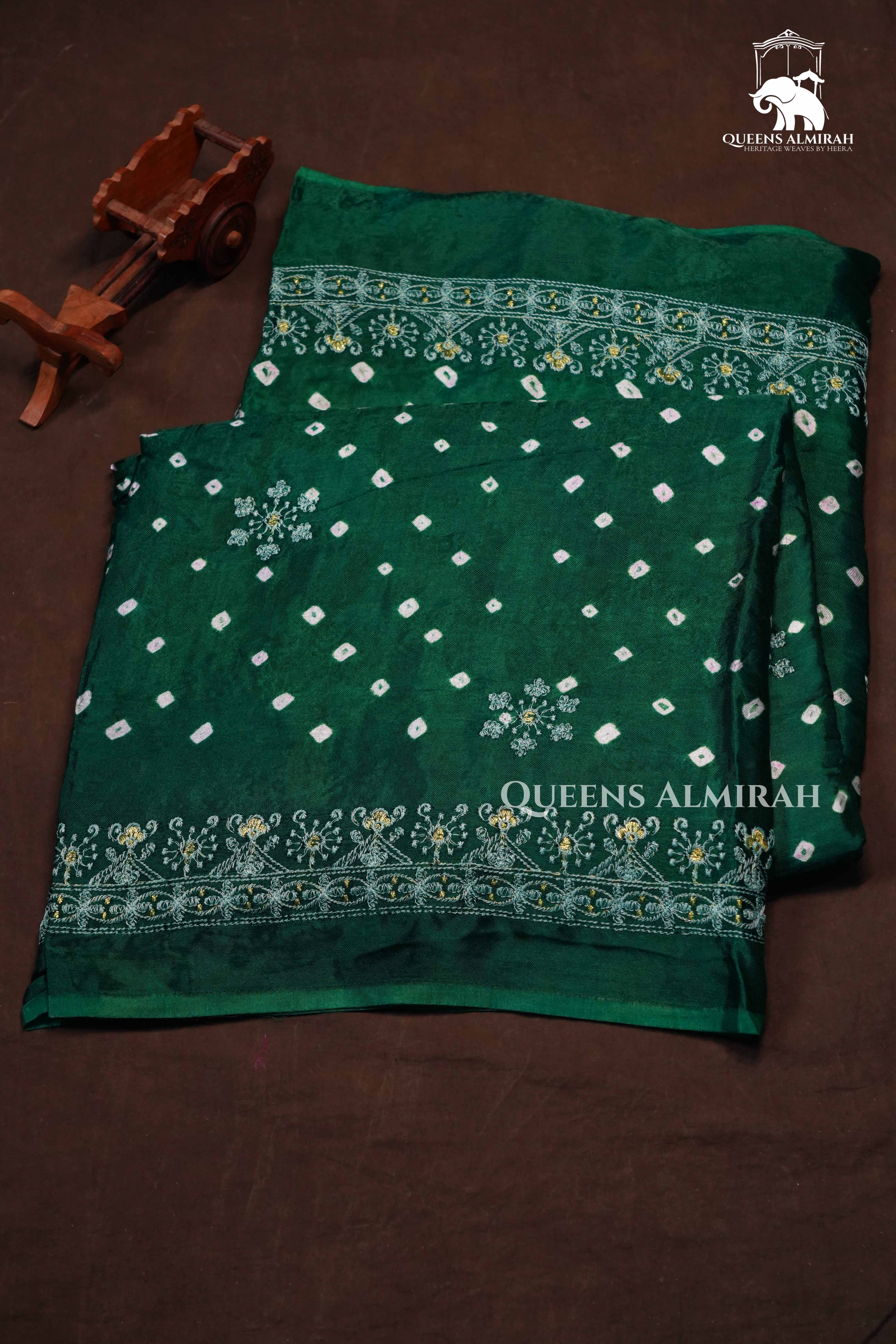 Green Modal Silk Saree