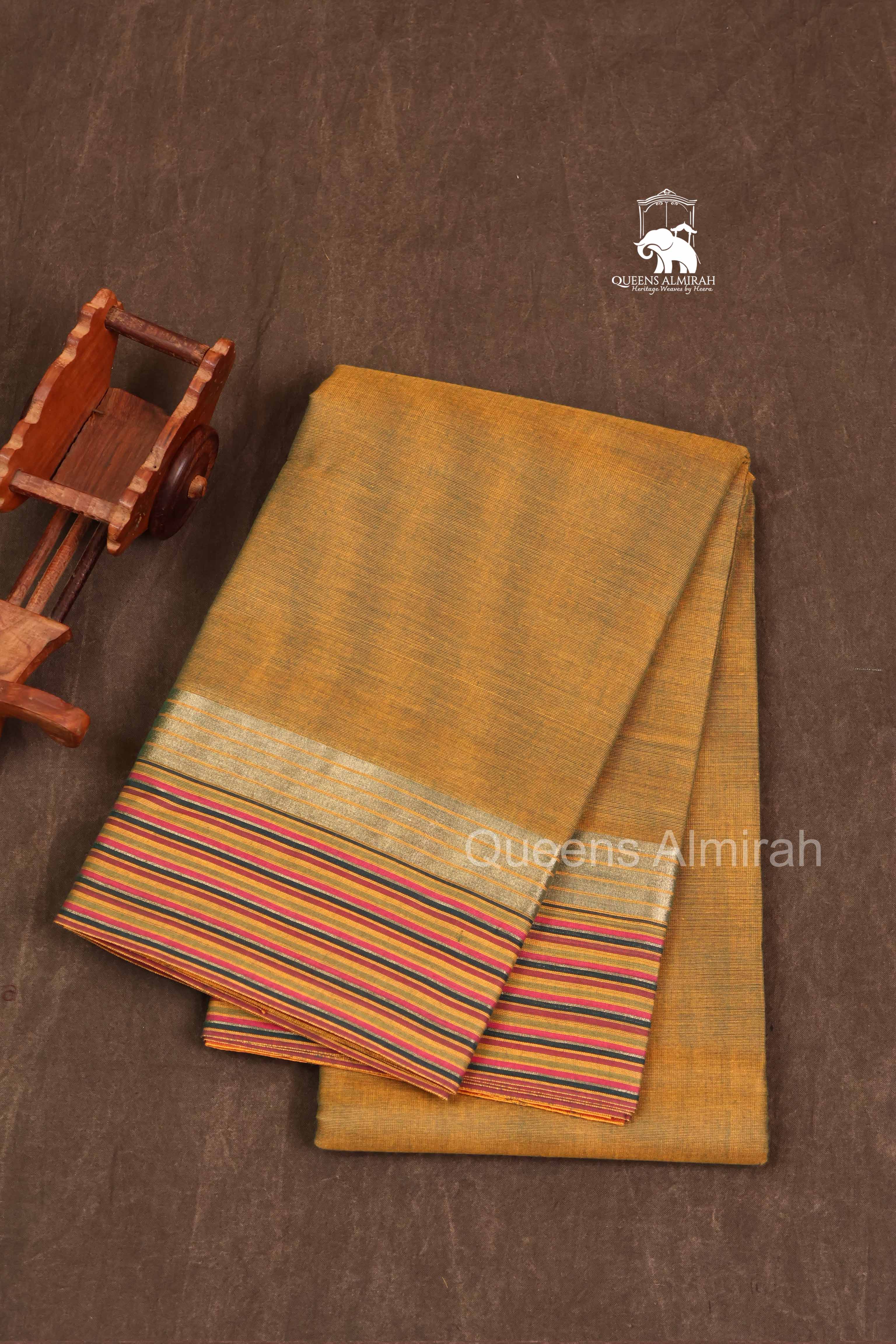 Mustard Yellow  Chettinad Cotton Saree