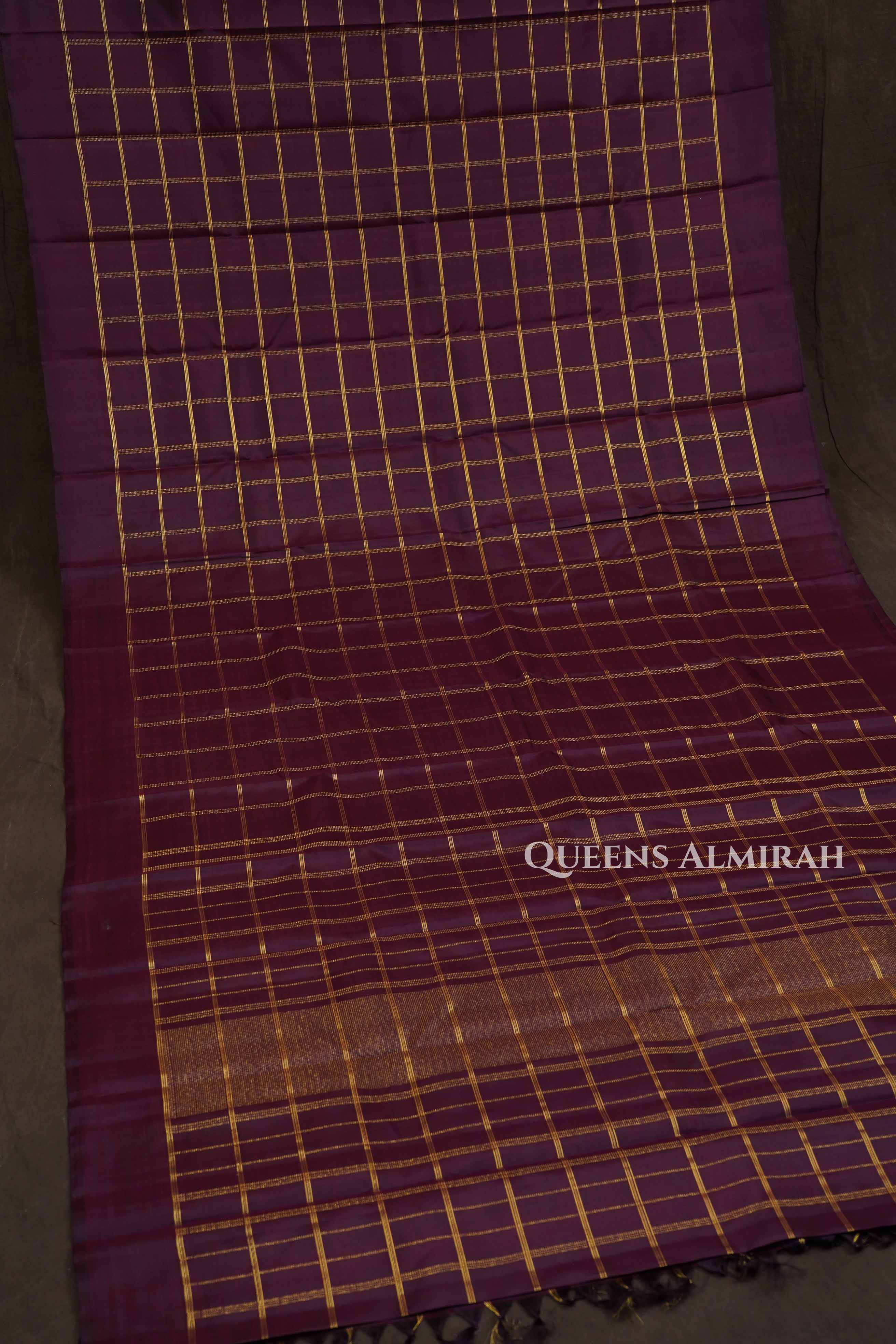 Coffee Podi Brown Pure Chettinad Silk Saree