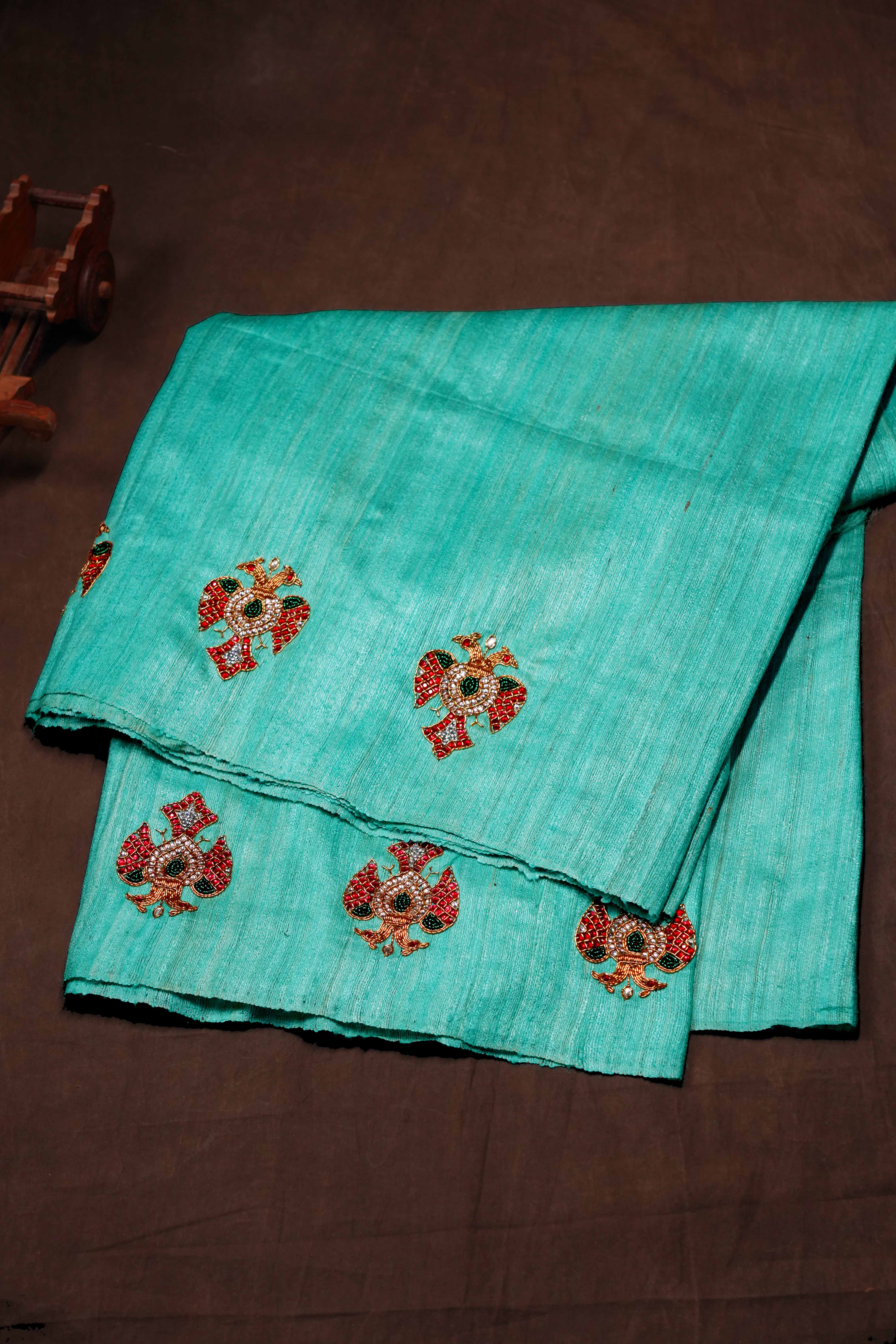 Ganda Berunda Pure Tussar Silk Saree