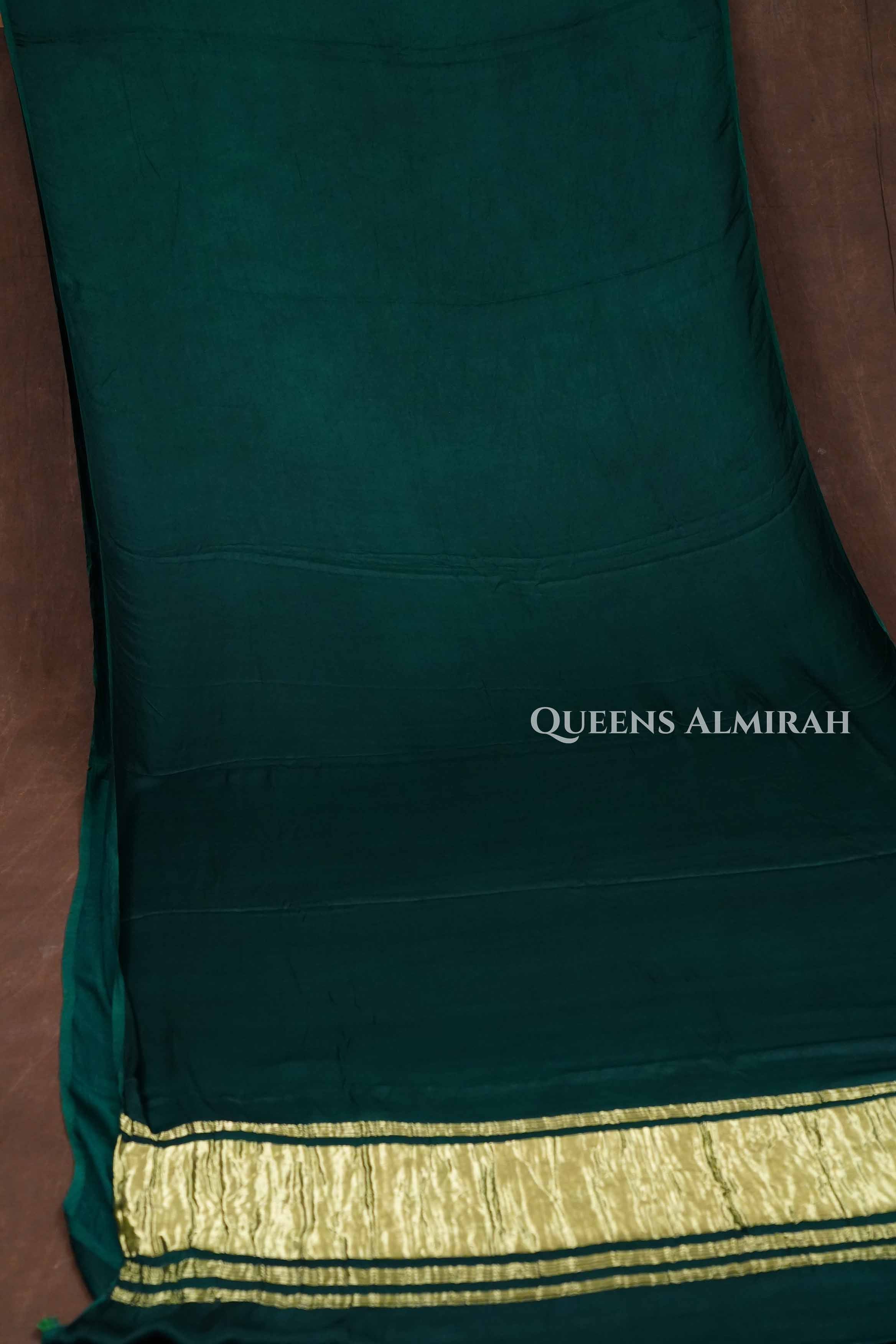 Dark Green Model Silk Saree
