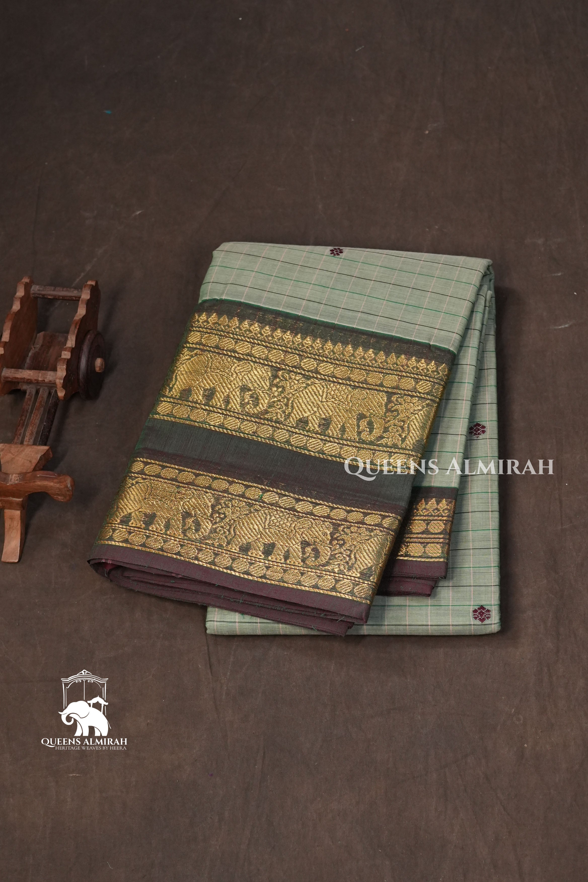 Light Green Kanchi Cotton Saree