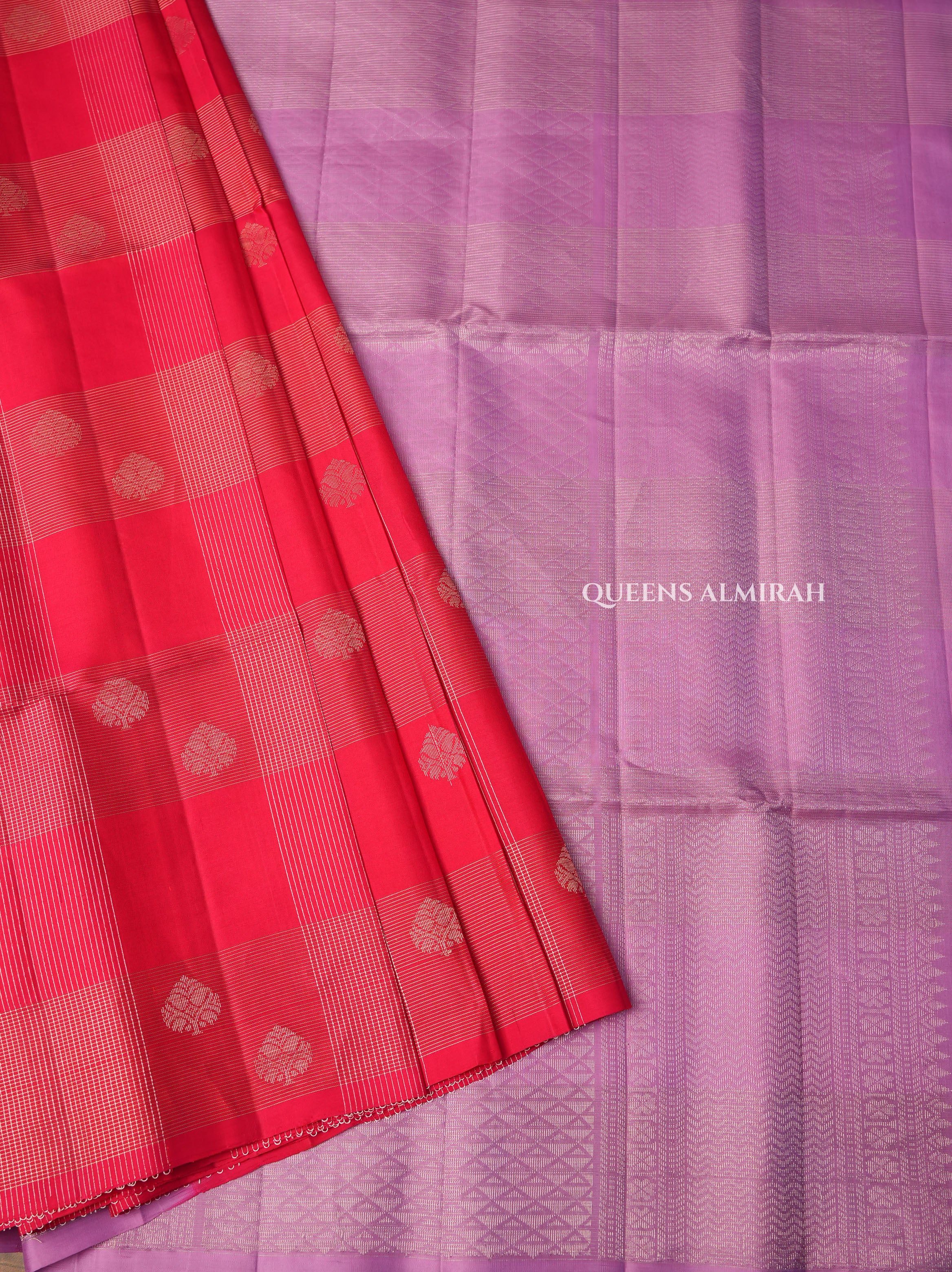 Fuchisa Pink Vairaoosi Kattam Pure Soft Silk Saree