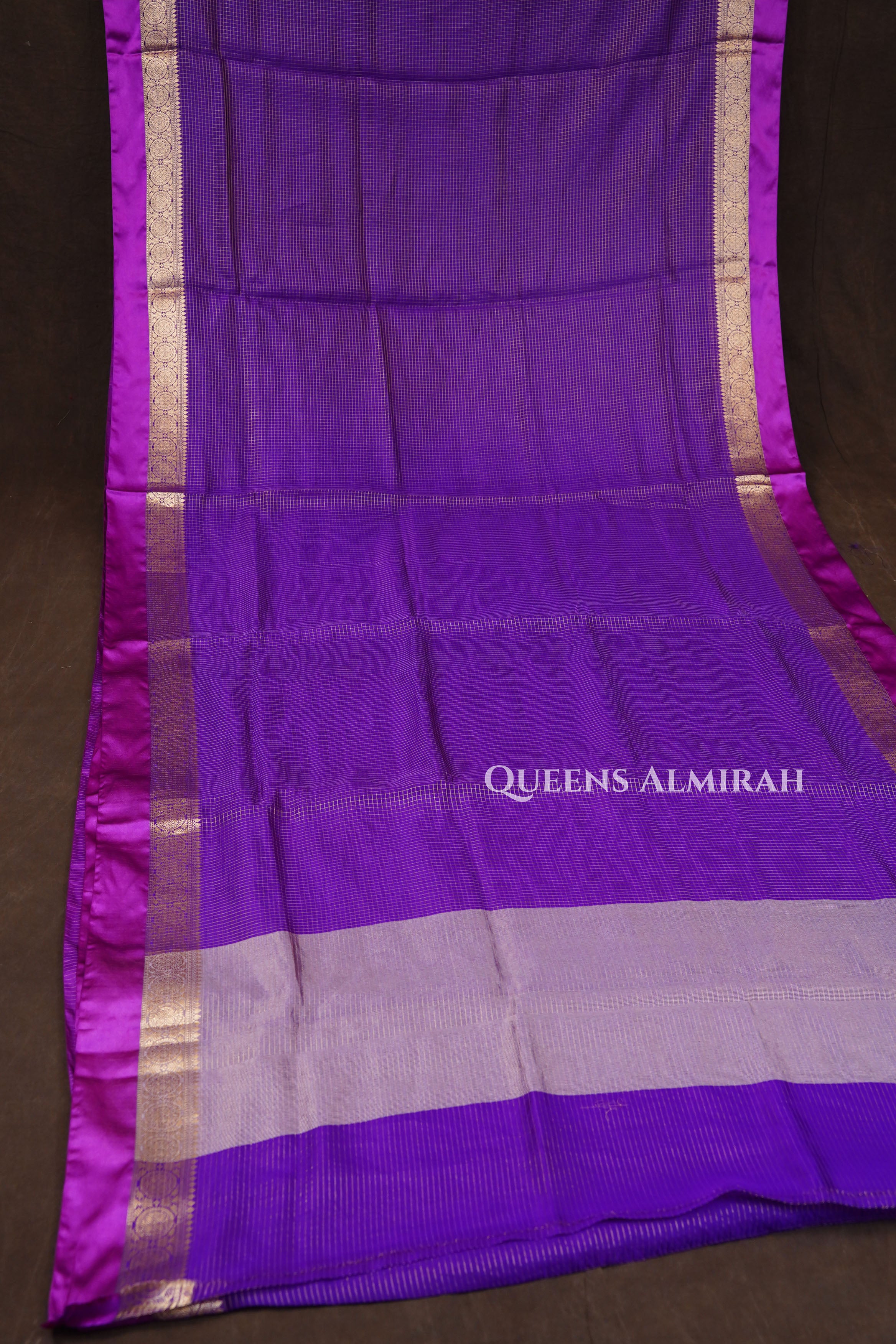 Purple Maheshwari Silk Saree