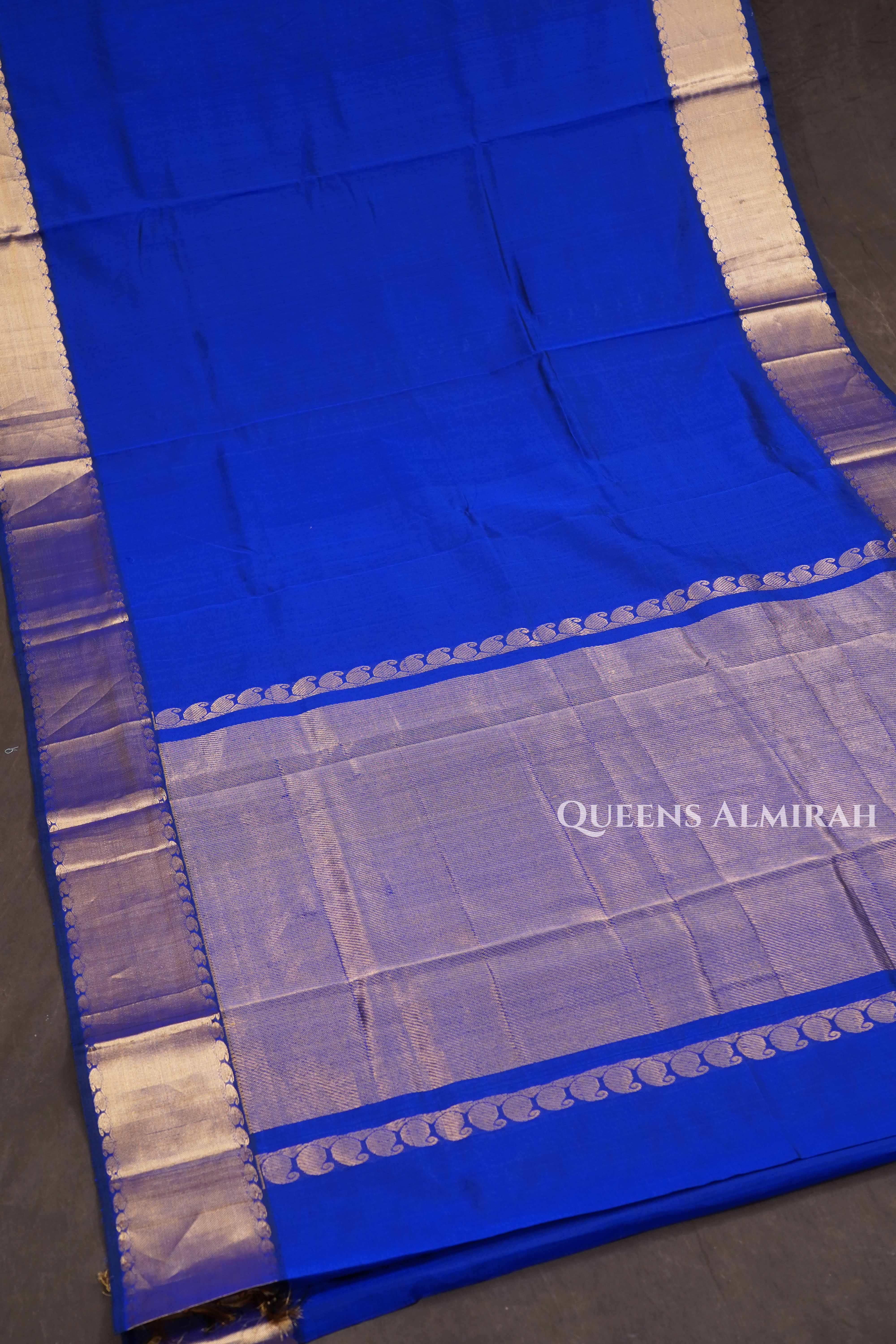 Royal Blue Pure Silk Cotton Saree
