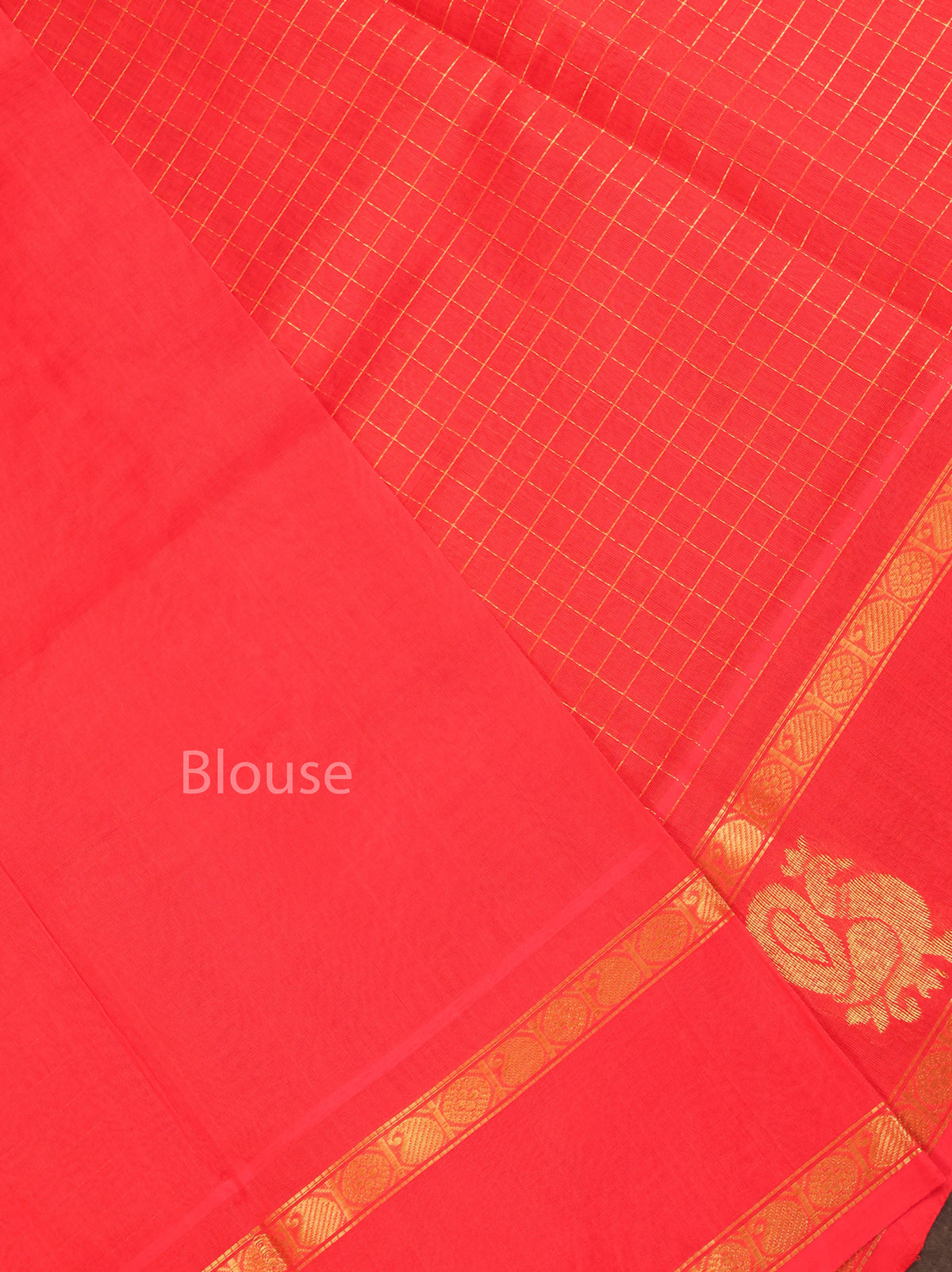 Red Pure Silk Cotton Saree