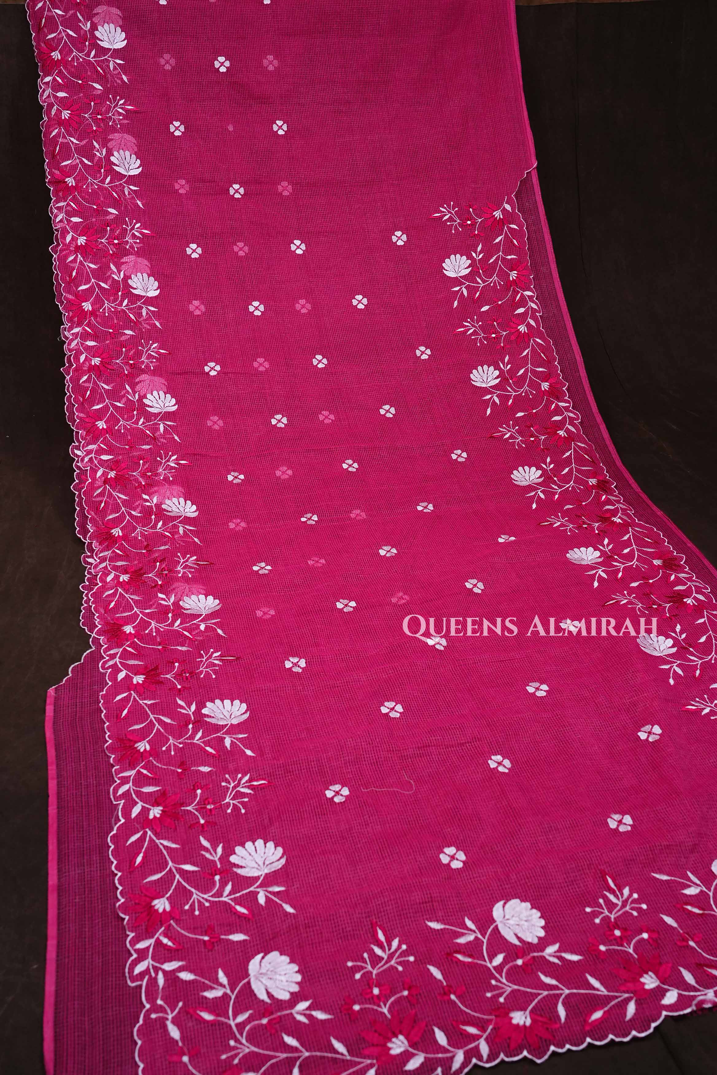 Pink Semi Kota Silk Cotton Saree