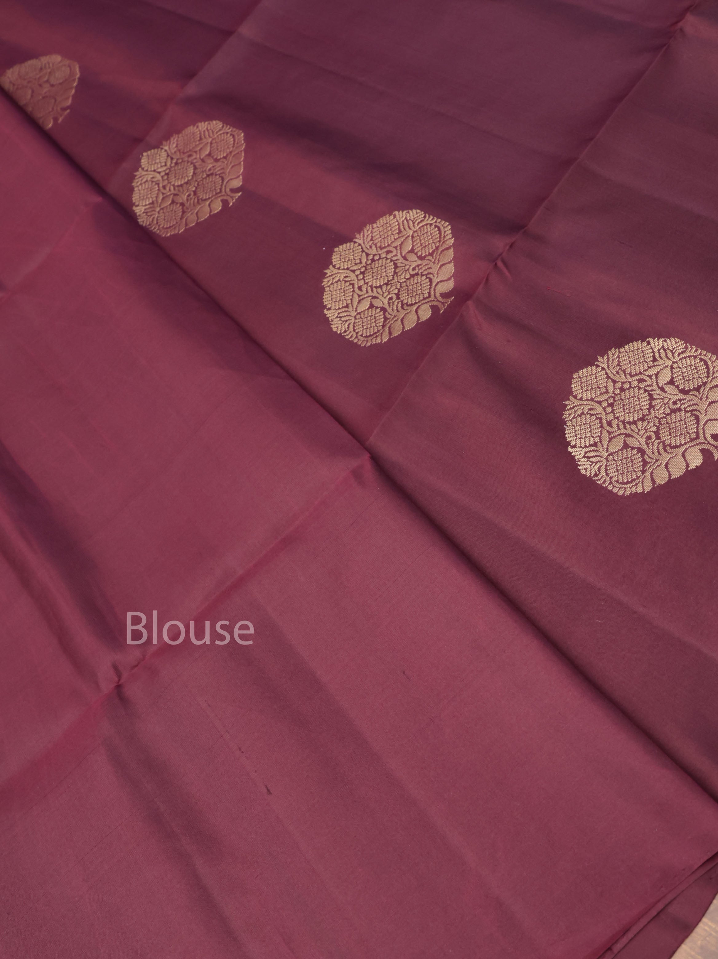Araku Maroon Pure Soft Silk Saree