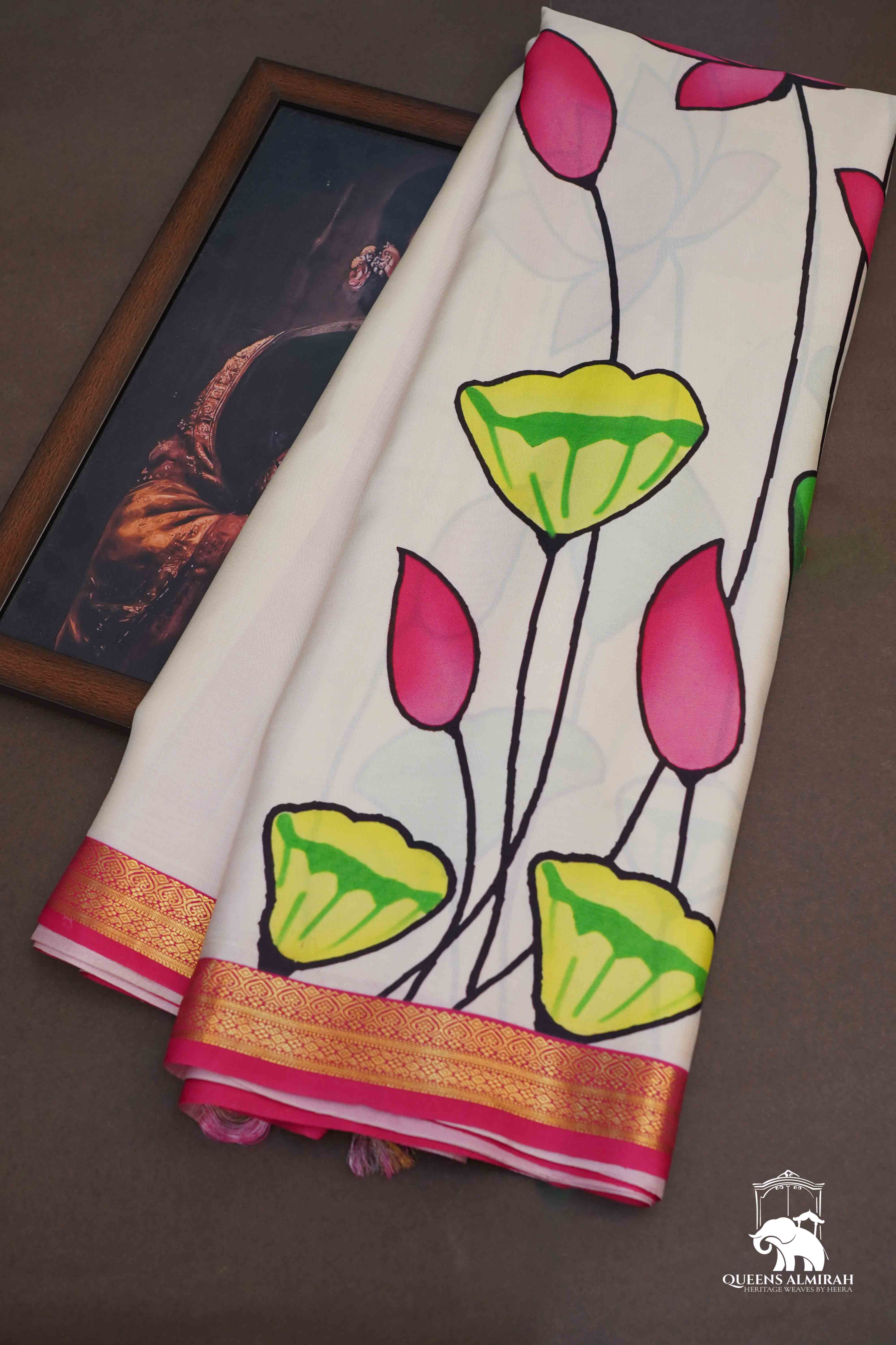 Venpattu Pure Kanchivaram Silk Saree QUEENS ALMIRAH