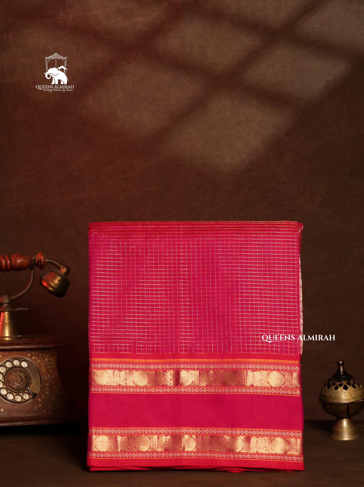 Magenta Pink Chettinad Silk Cotton Saree