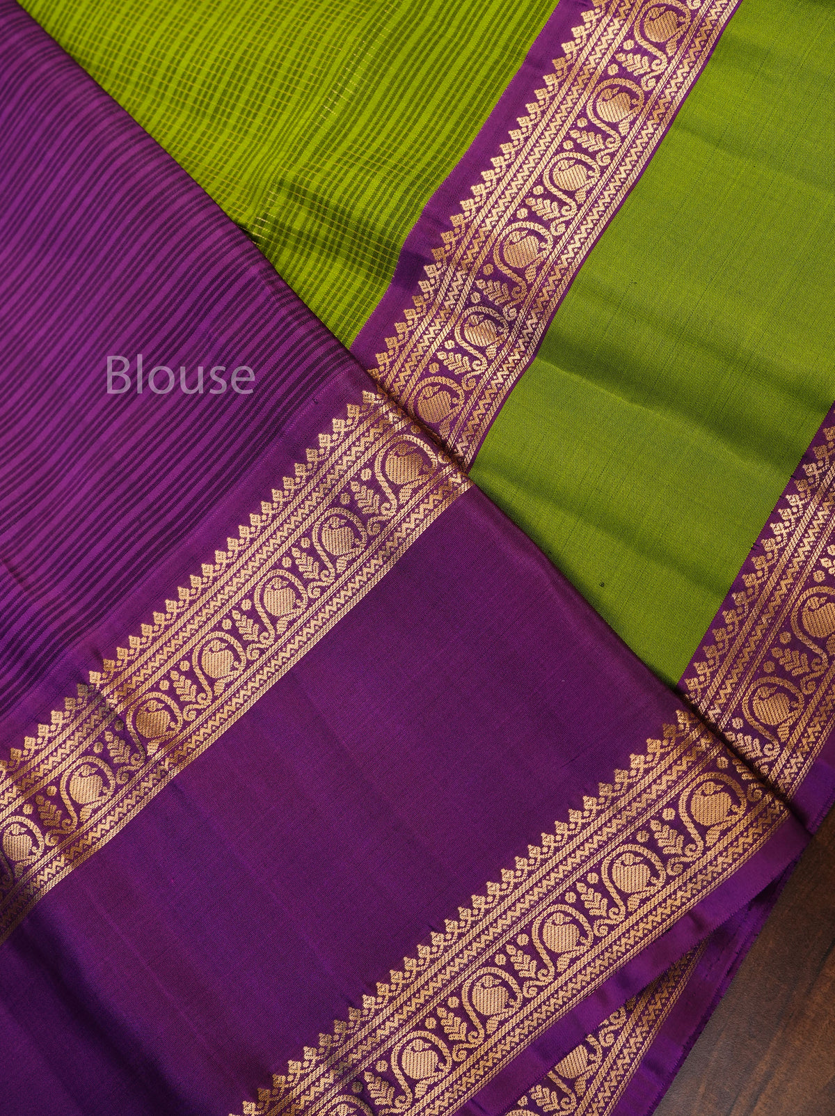 Parrot Green Payadi  Pure Soft Silk Saree