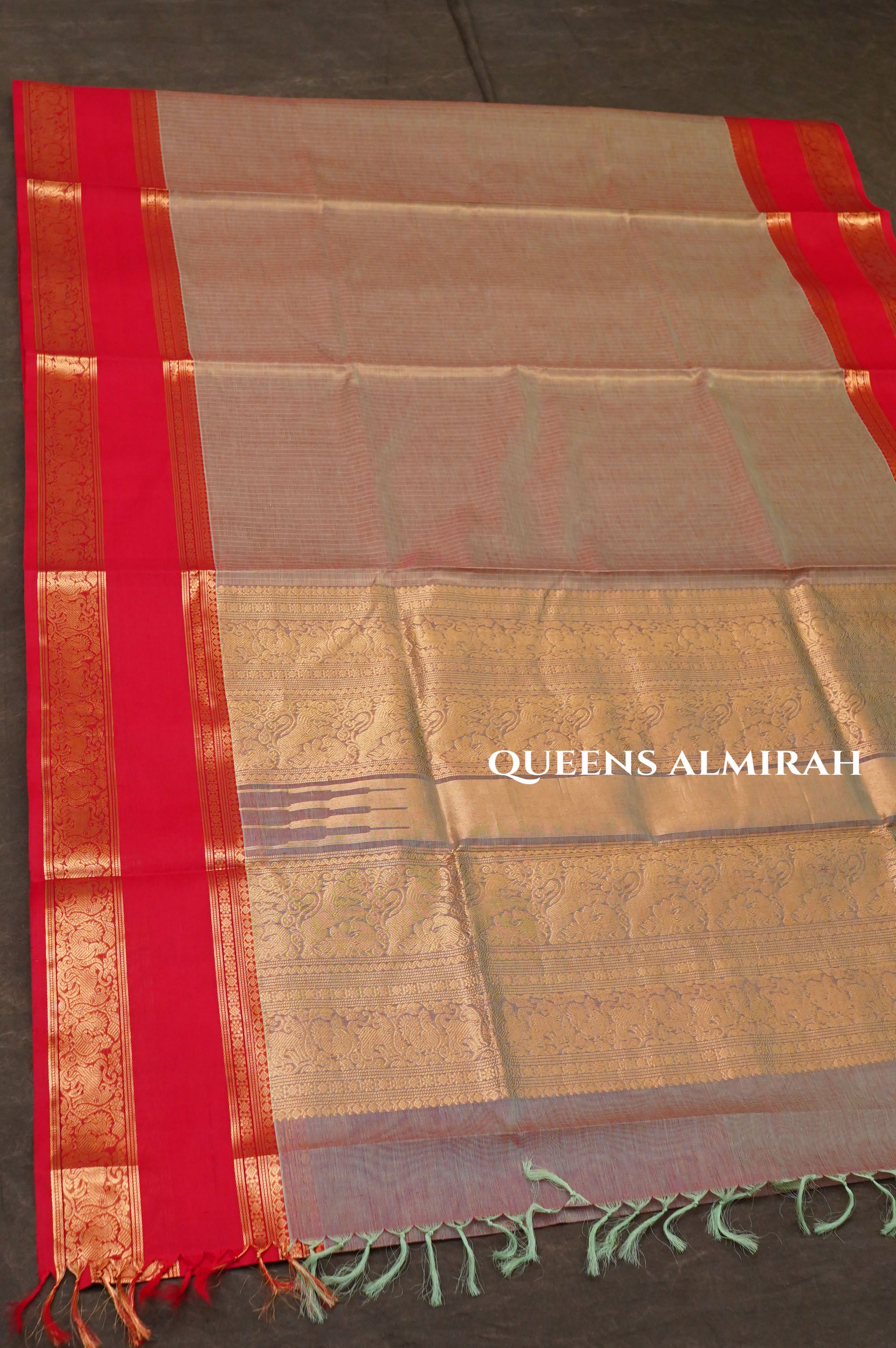 Pasttel Green With Rani Pink Payadi Chettinad Silk Cotton Saree