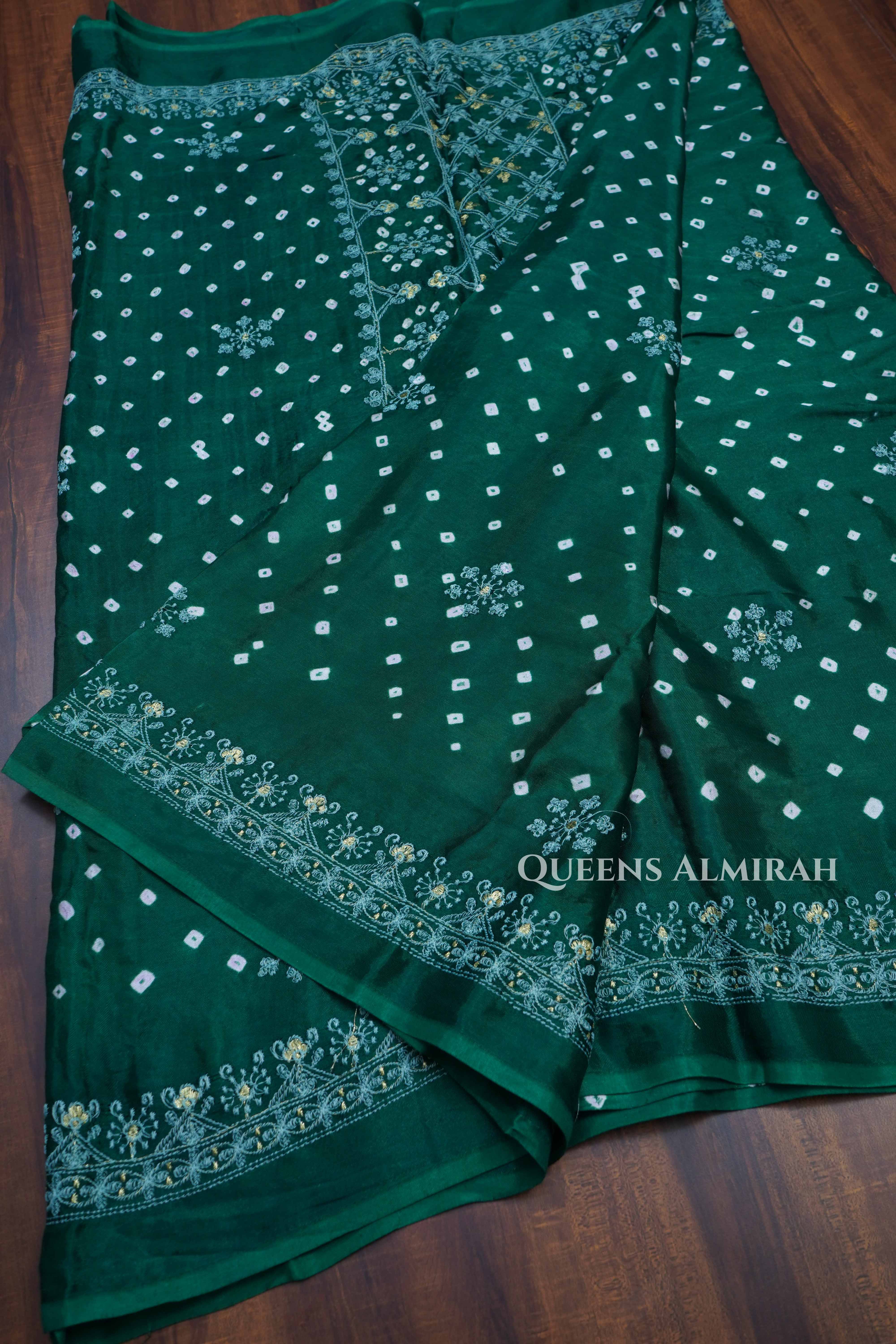 Green Modal Silk Saree