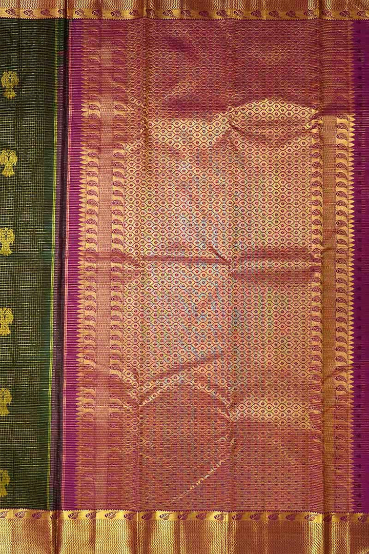 KANJI PATTU KATTAM SILK SAREE - Queens Jewel Emporium