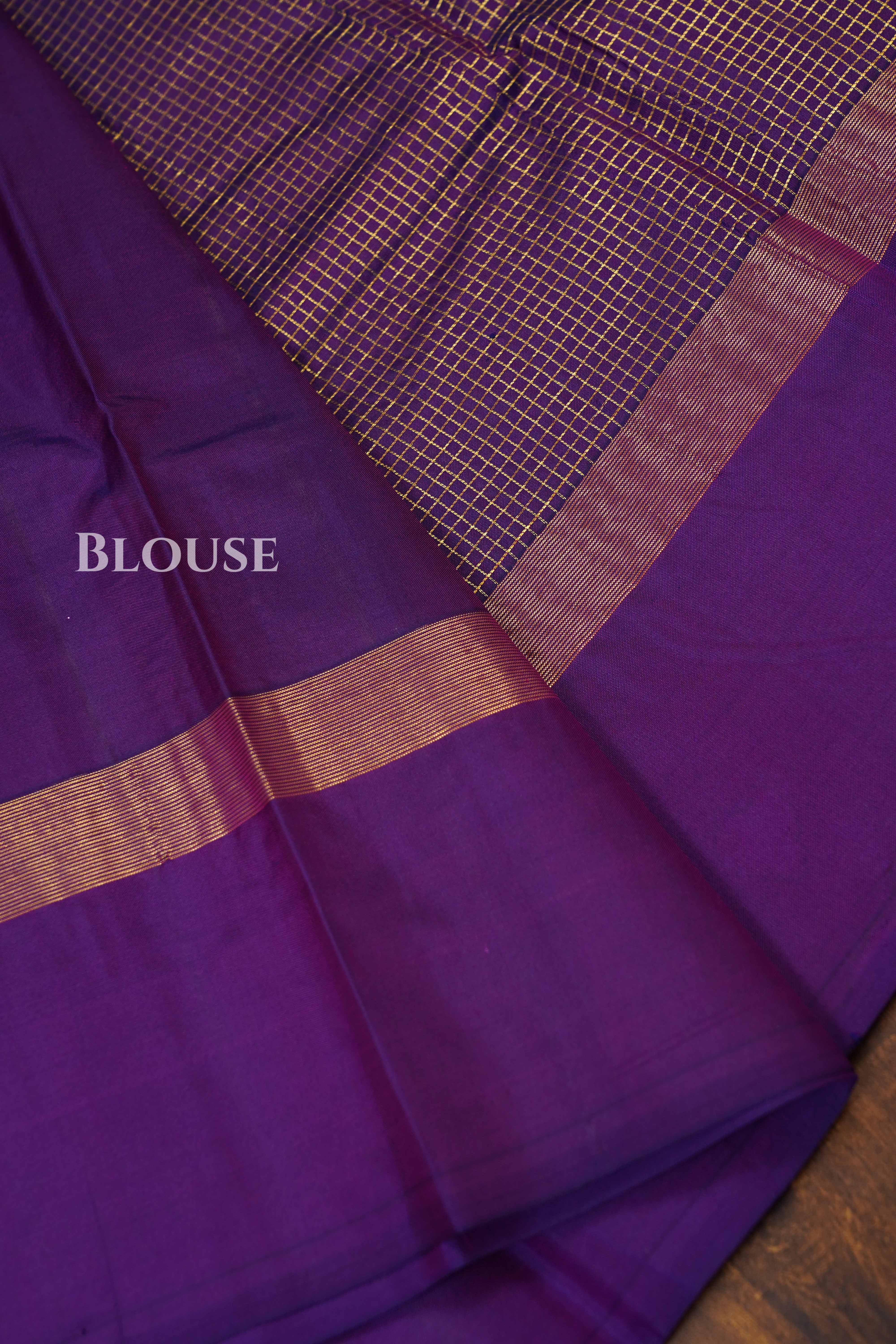 Purple Pure kanchivaram Silk Saree
