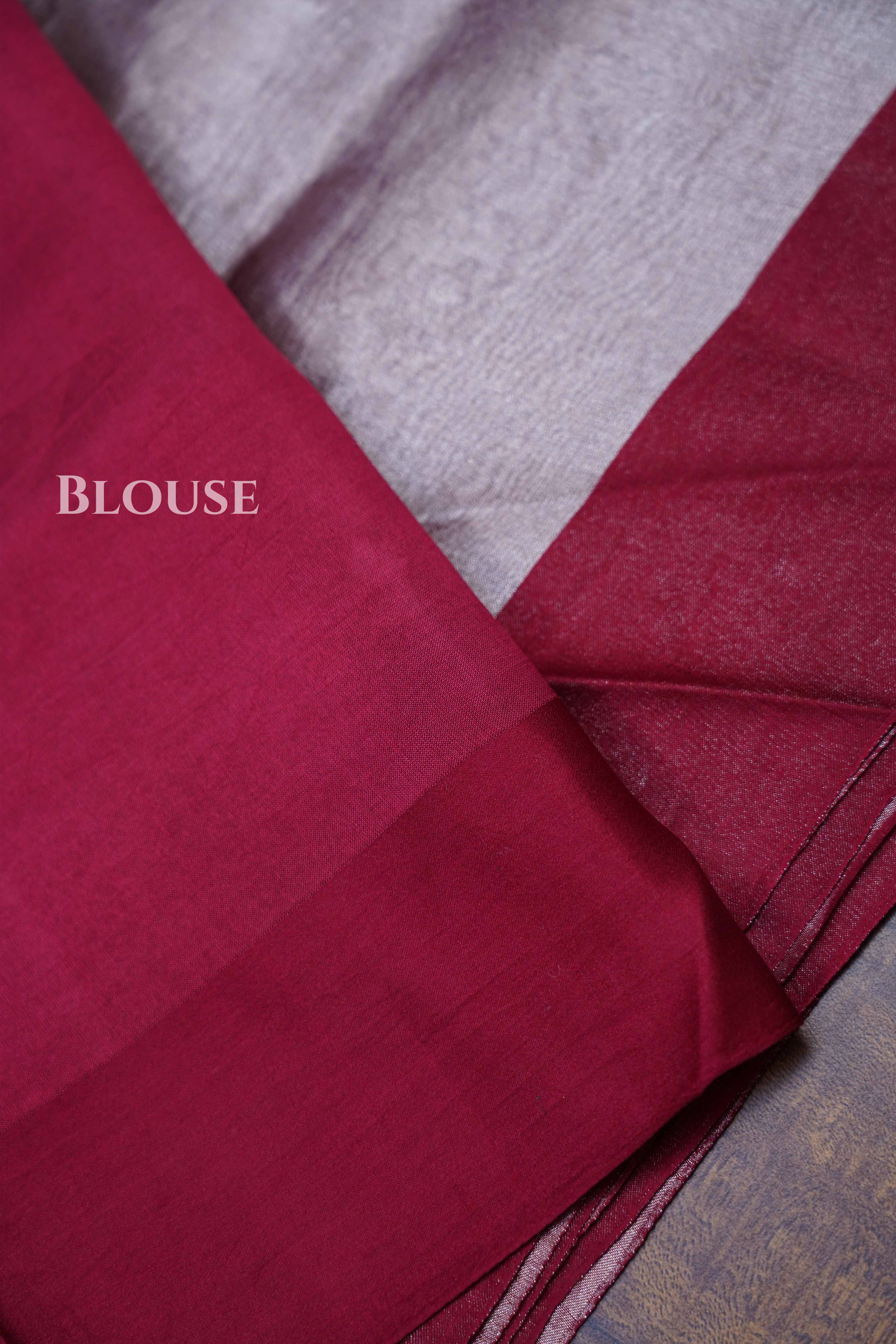 Sarpech Embroidery Banarasi Tissue Saree