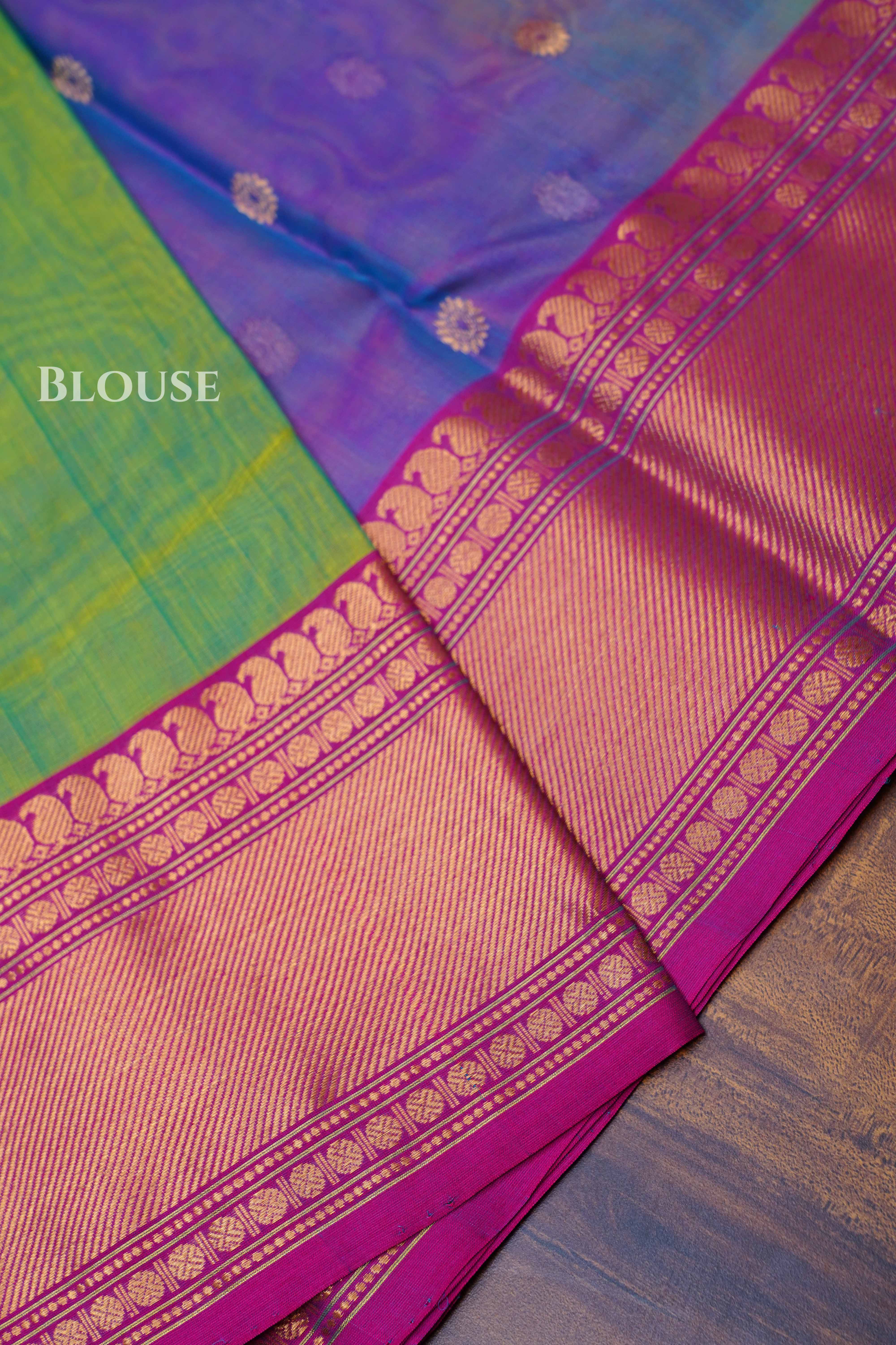Multi Color Chanderi Katan Silk Handloom Saree 1