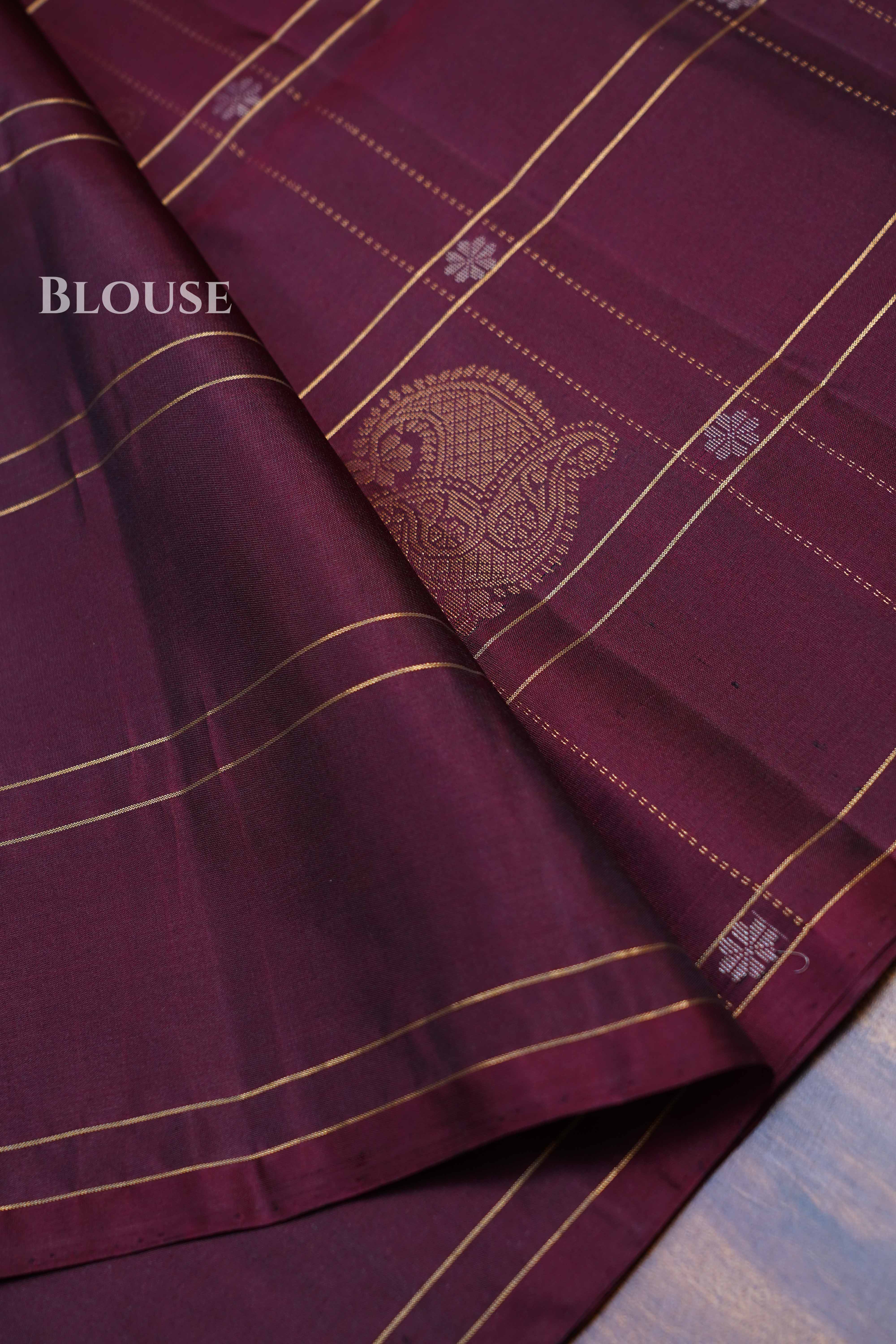 Wine Berry Pure Soft Silk Saree