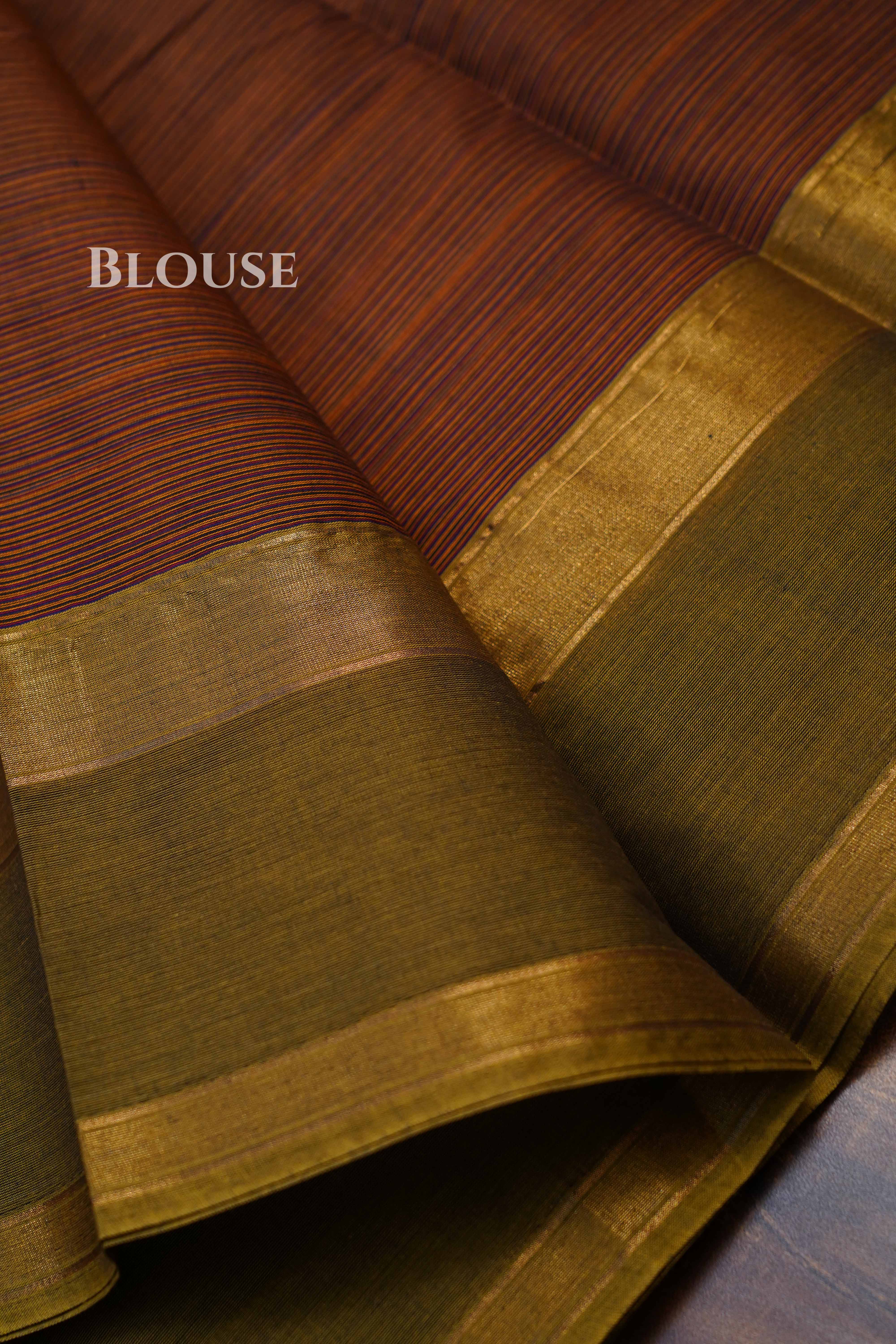 Brown Chettinad Cotton Saree