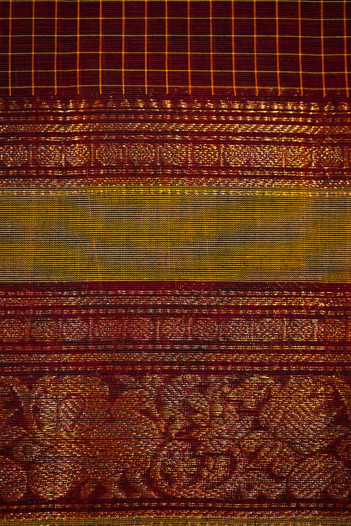 ARACK WITH LIGHT GREEN KANCHI COTTON SAREE - Queens Jewel Emporium