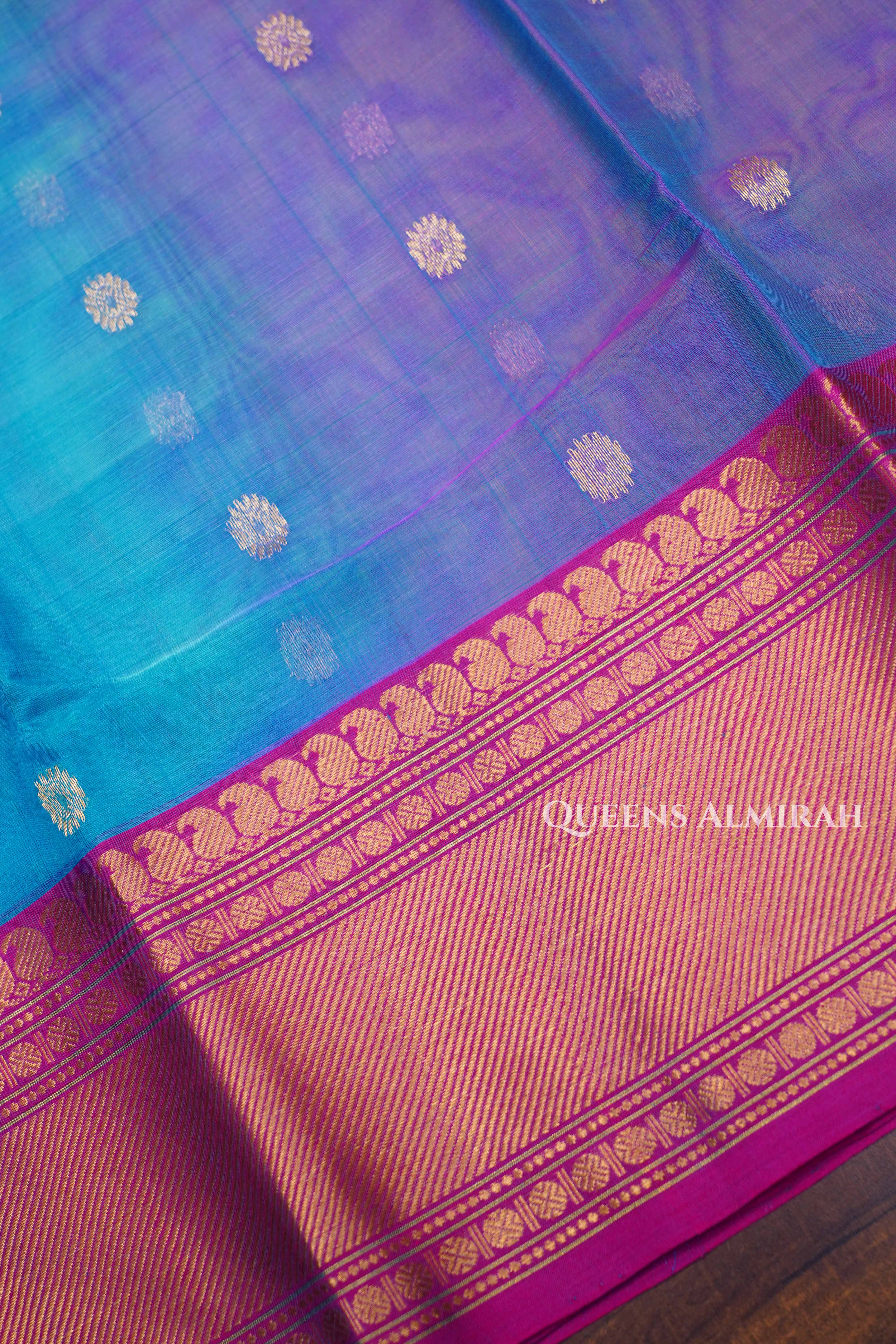 Multi Color Chanderi Katan Silk Handloom Saree 1