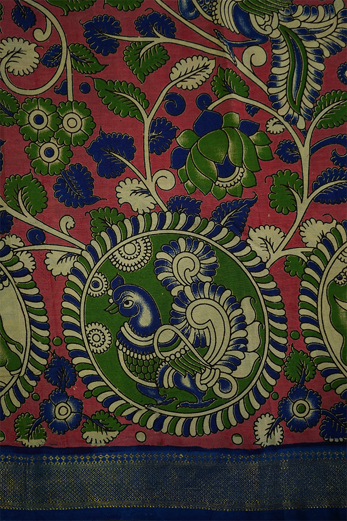 LOTUS PINK MANGALGIRI SAREE - Queens Jewel Emporium