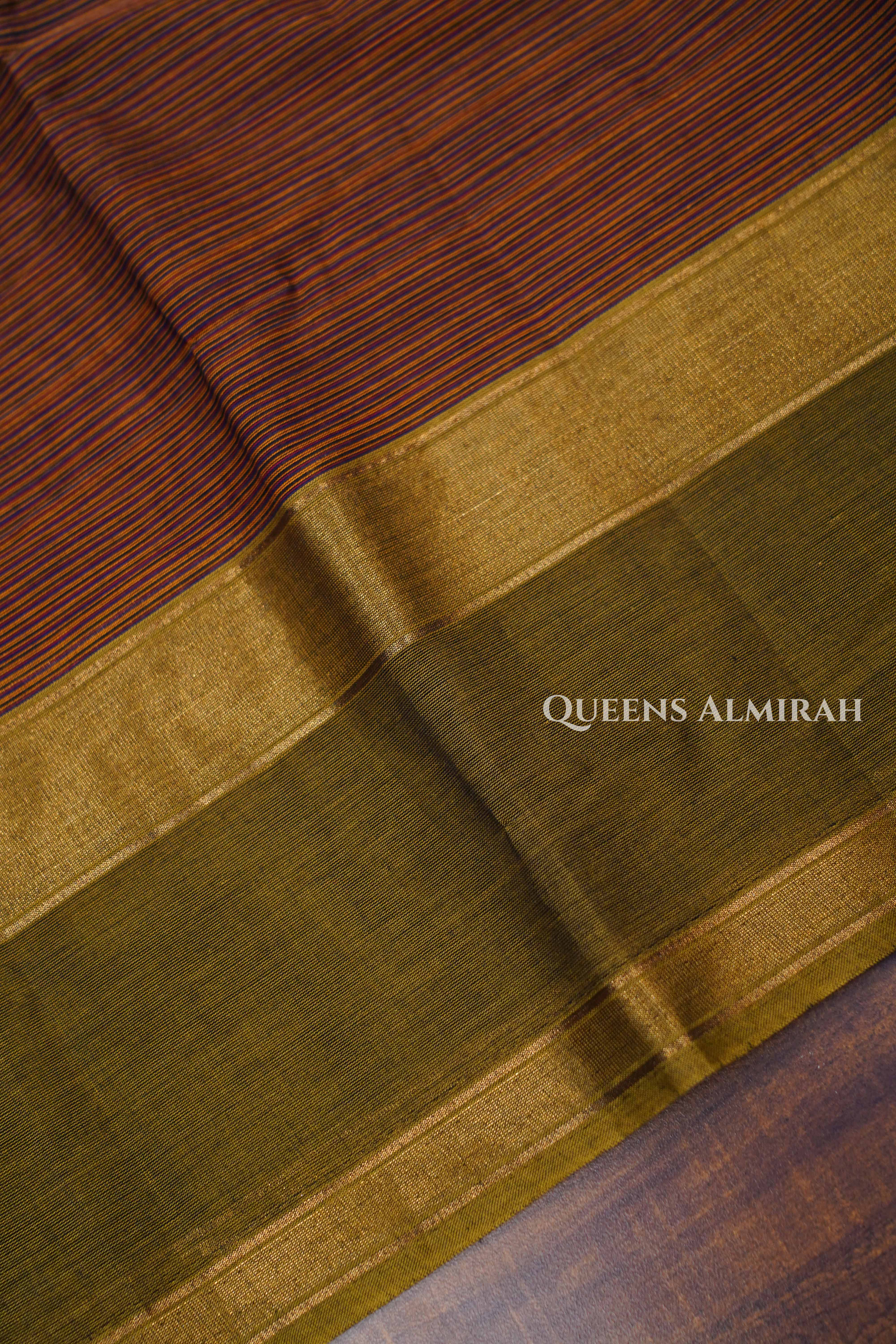 Brown Chettinad Cotton Saree