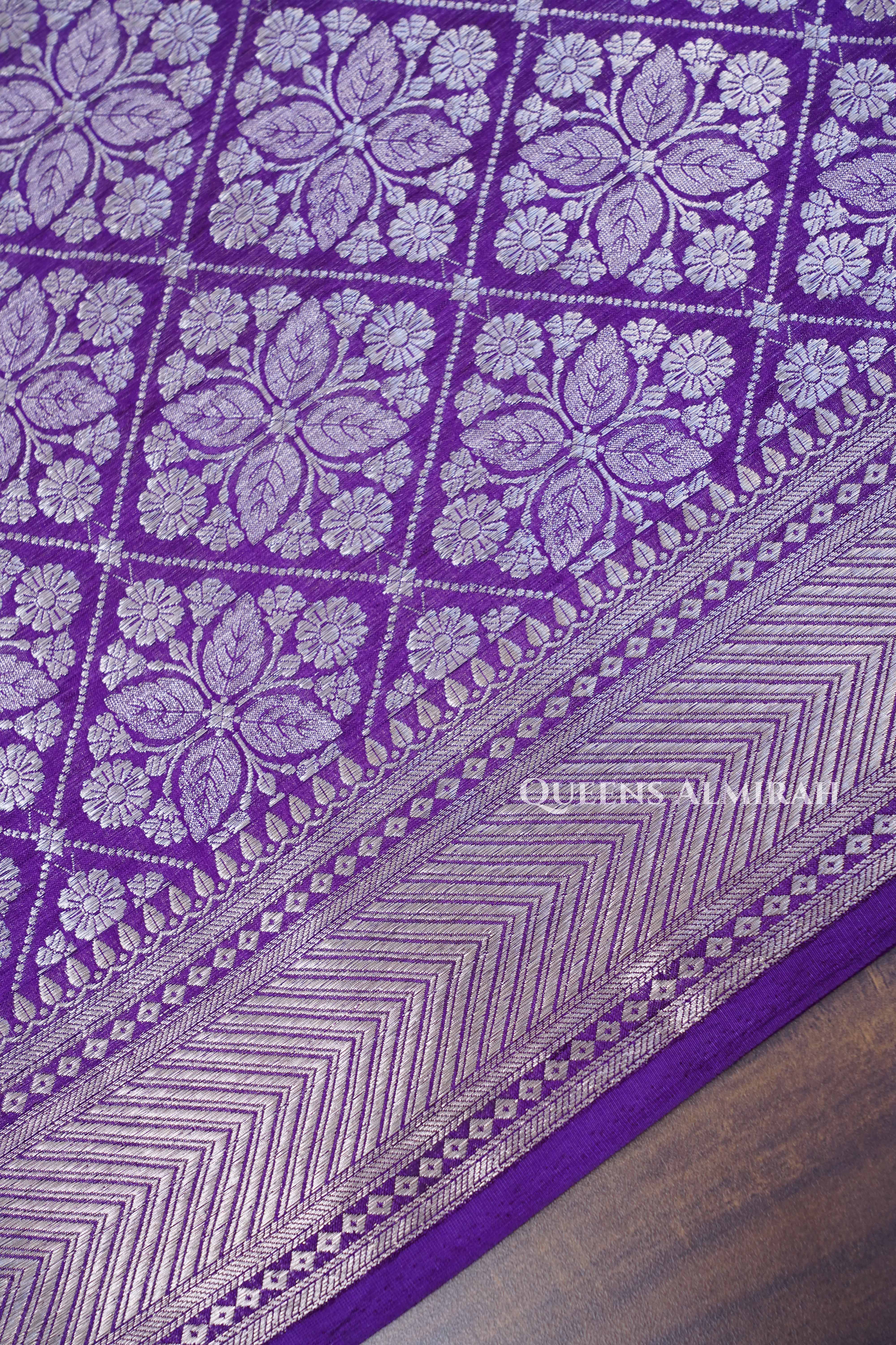 Purple Banarasi Silk Saree
