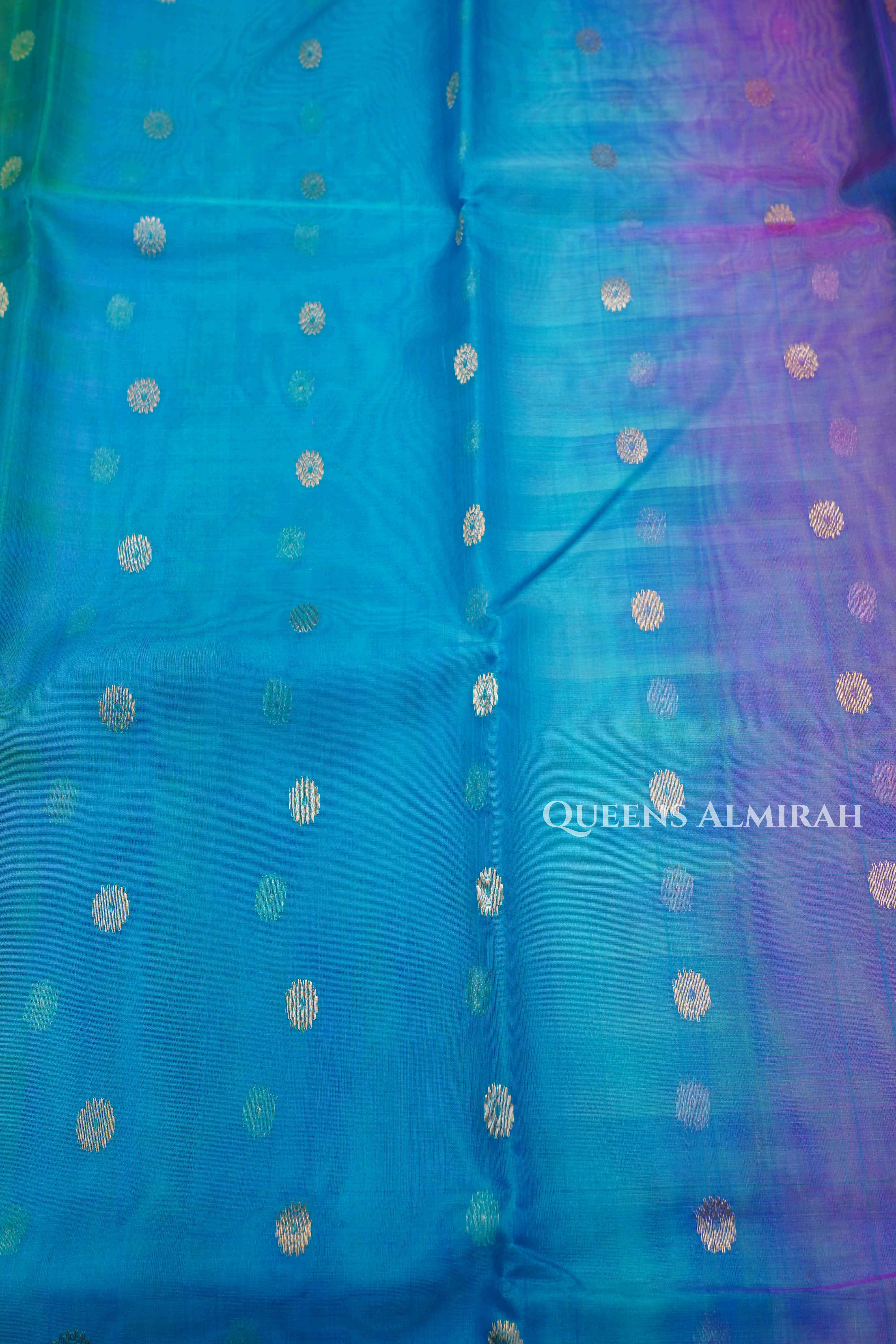 Multi Color Chanderi Katan Silk Handloom Saree 1